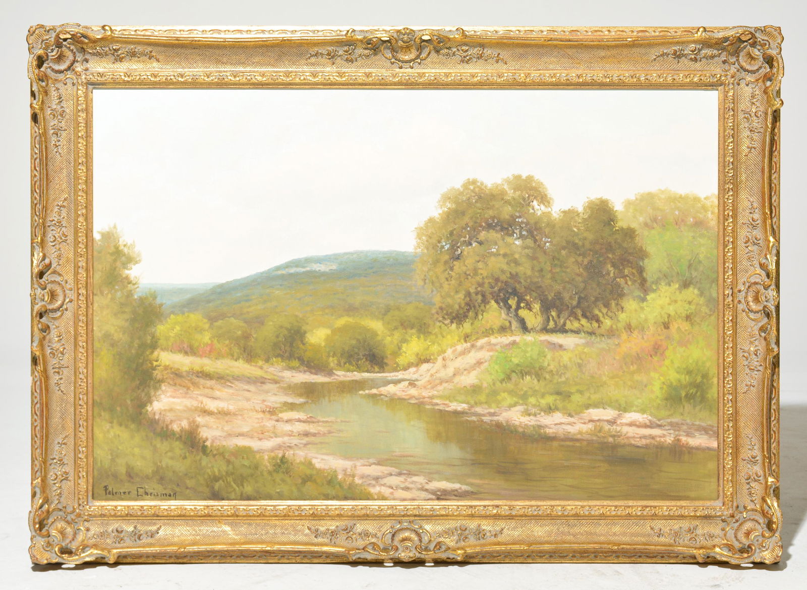 Palmer Chrisman Gold Framed Oil on Canvas - Landscape (1 of 3)