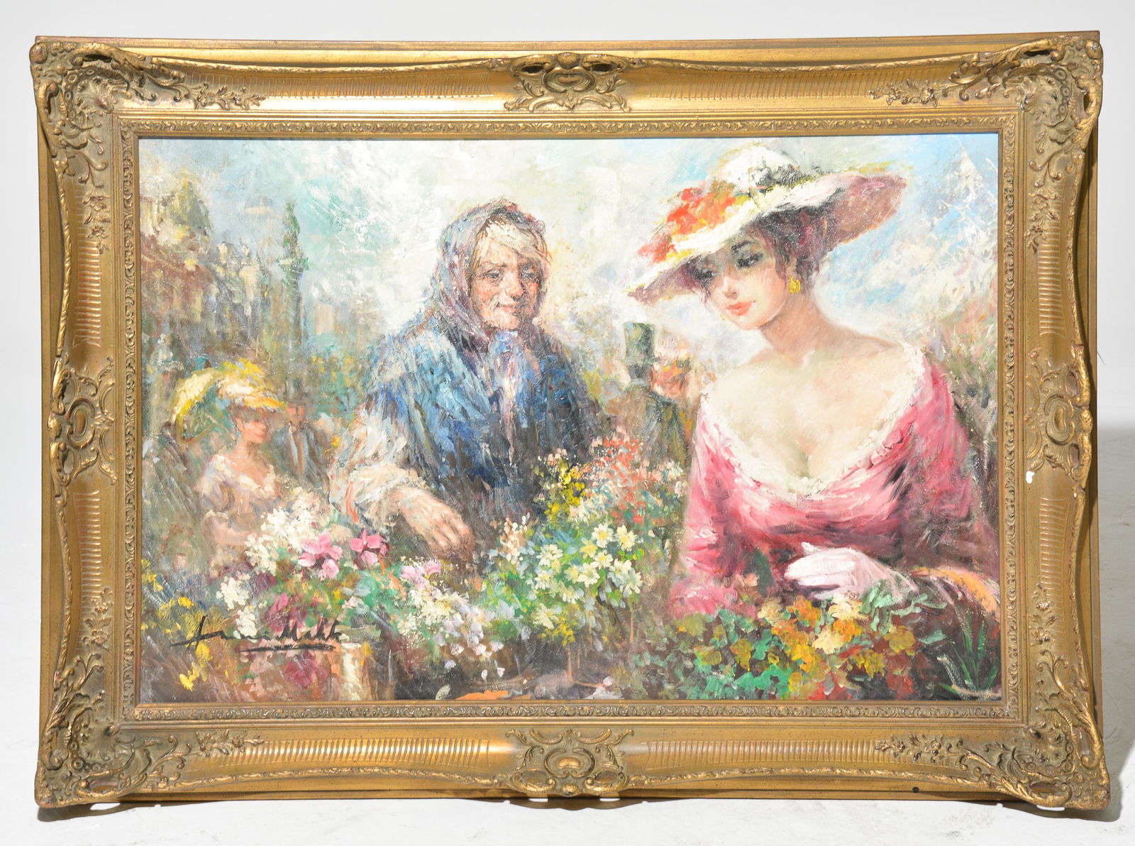 Americo Makk Gold Farmed Oil on Canvas - Buying Flowers (1 of 4)