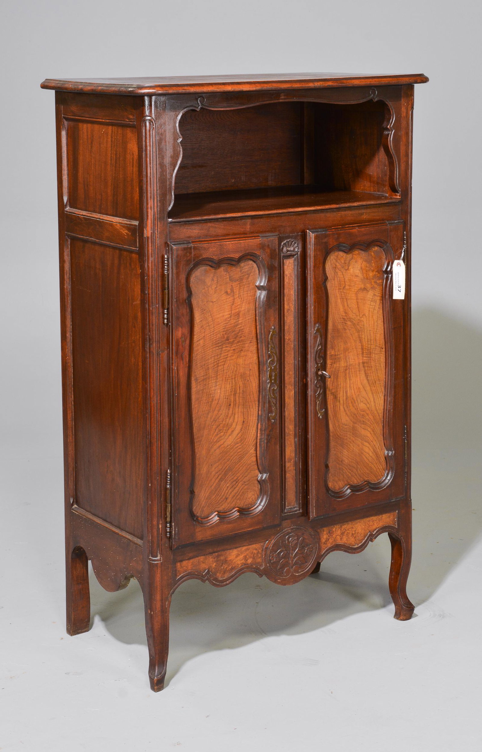 Louis XV Style Oak Cabinet: Louis XV Style Oak Cabinet - 48 in tall x 30 x 17