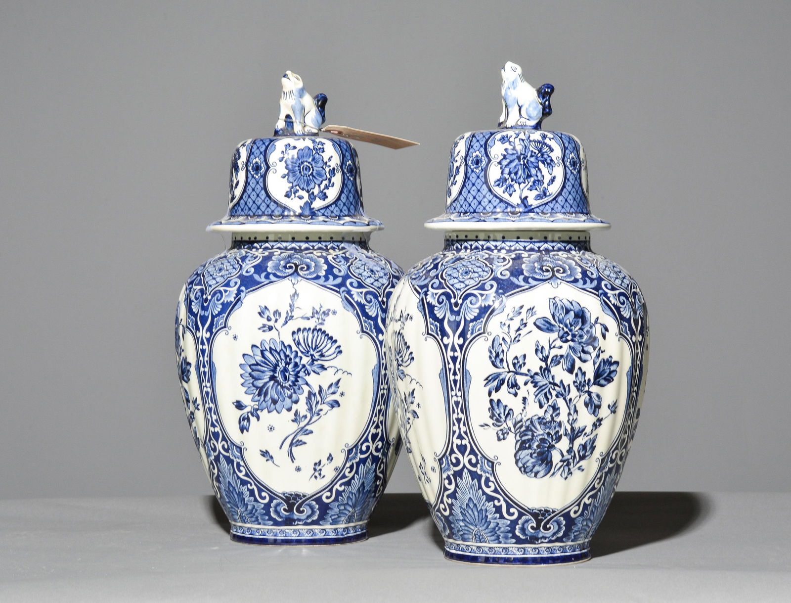 2 Blue & White Delft Urns / Ginger Jars - Boch (1 of 3)