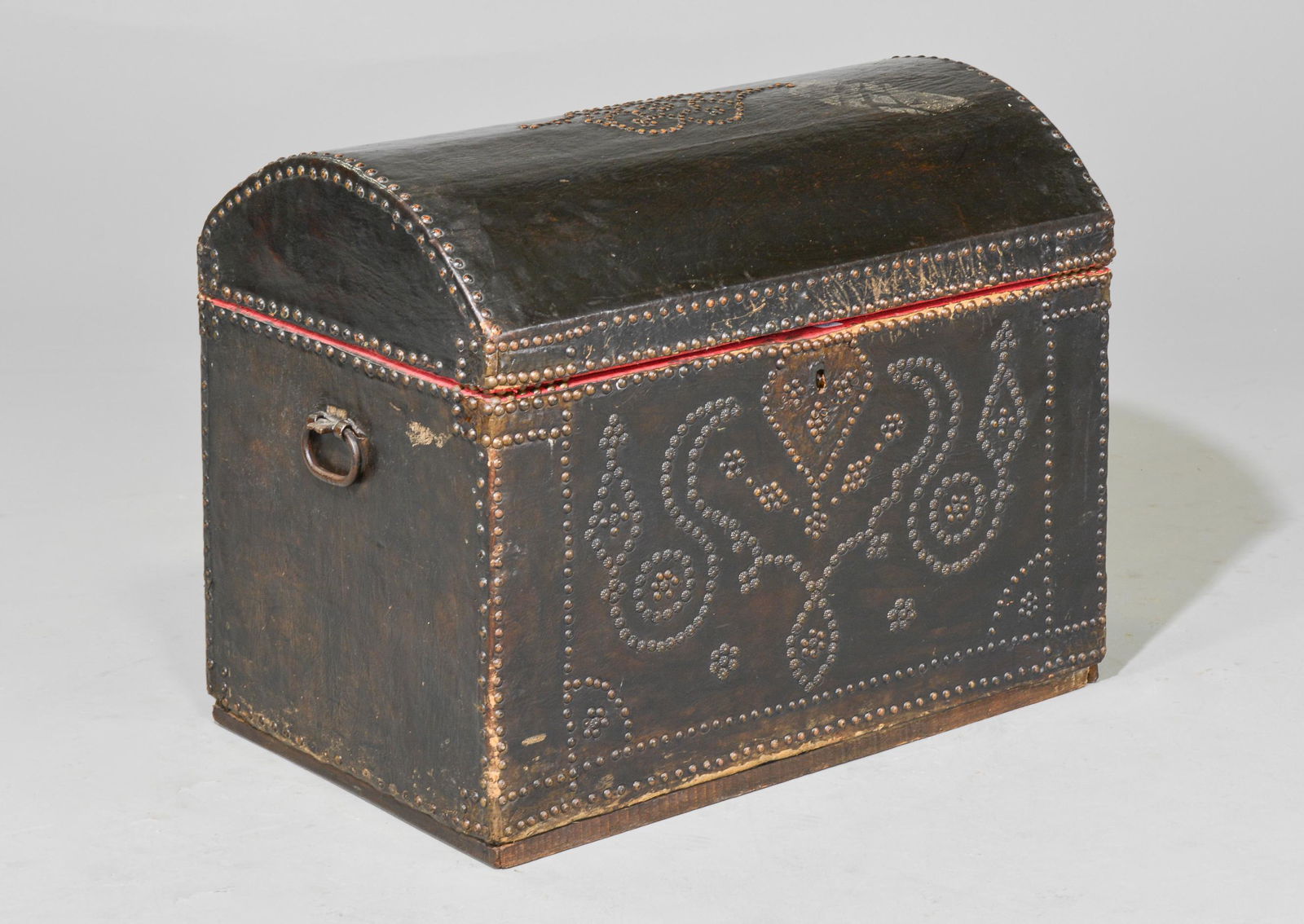 Spanish Style Leather Dome Top Trunk with Nail heads (1 of 6)
