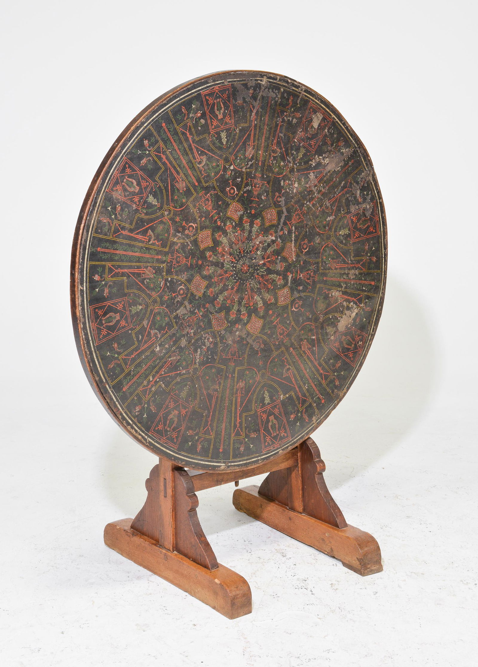 Tooled Leather Top Vendange Table (1 of 3)