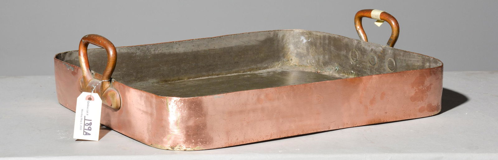 French Large Polished Copper Roasting Tray (1 of 3)