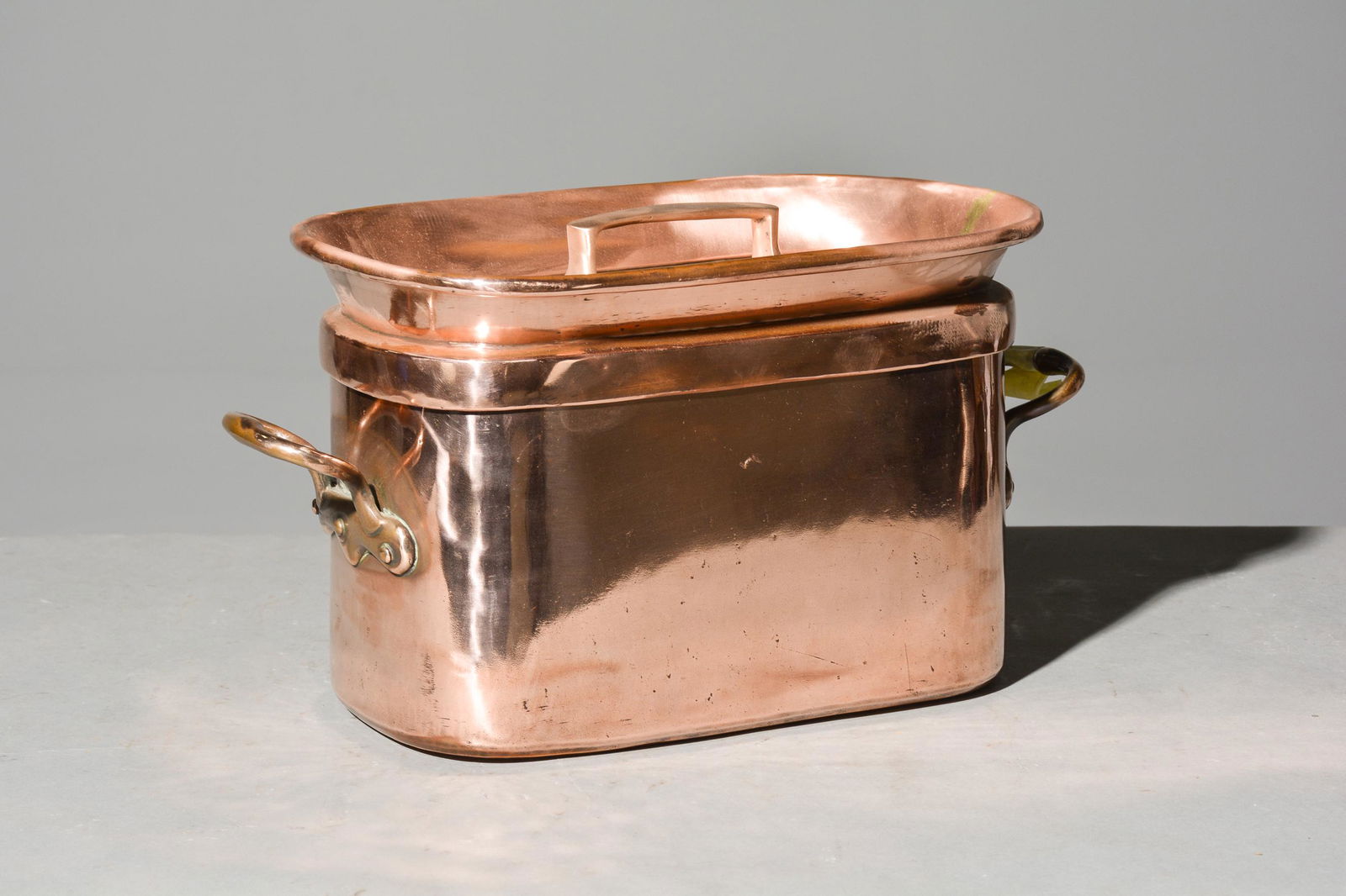 French Polished Copper Pot with Lid (1 of 4)