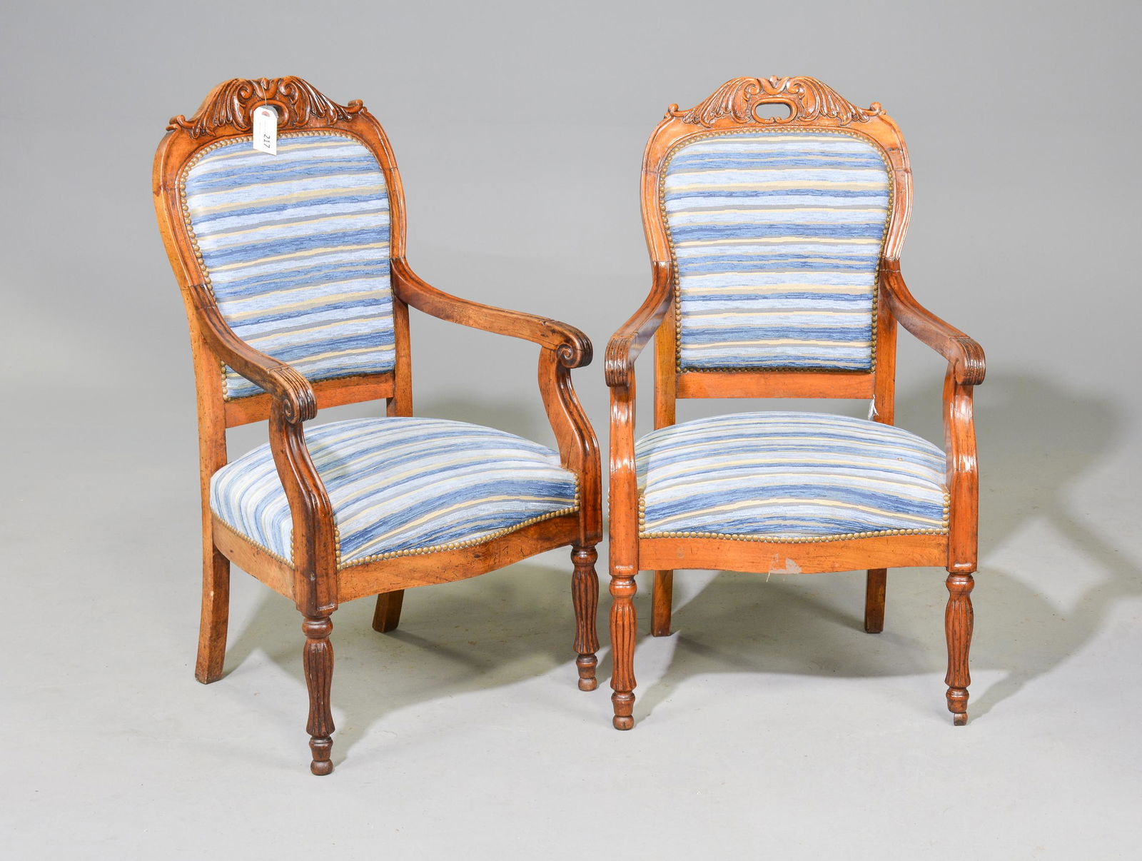 Pair of Louis Philippe Style Arm Chairs (1 of 6)