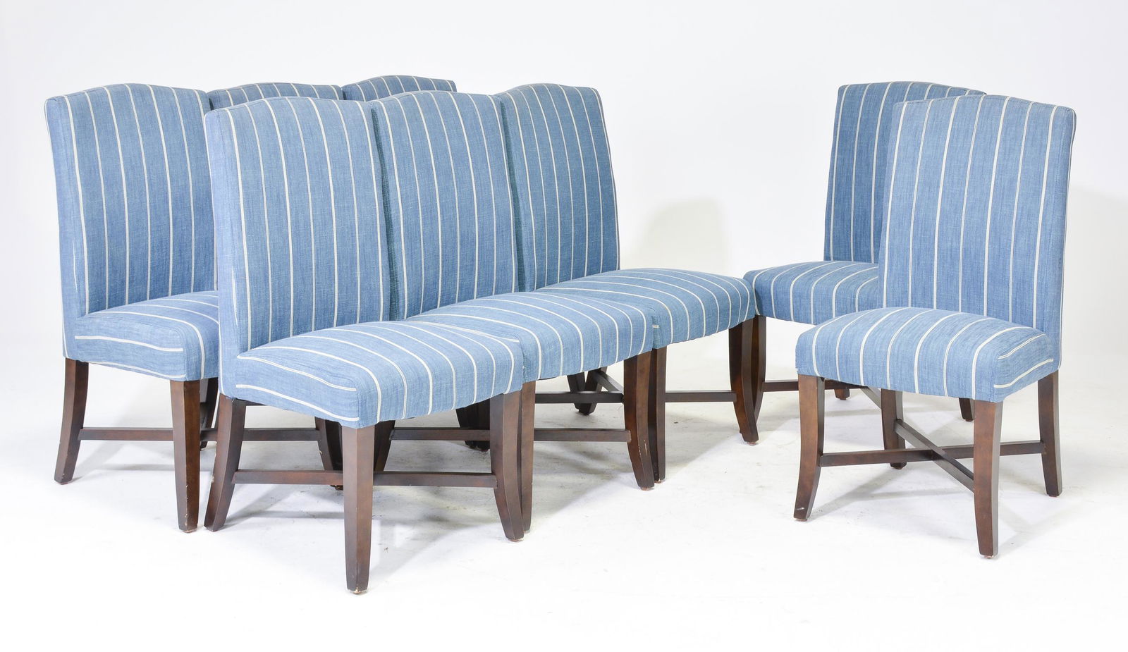 8 Alder & Tweed Blue Dining Chairs (1 of 2)