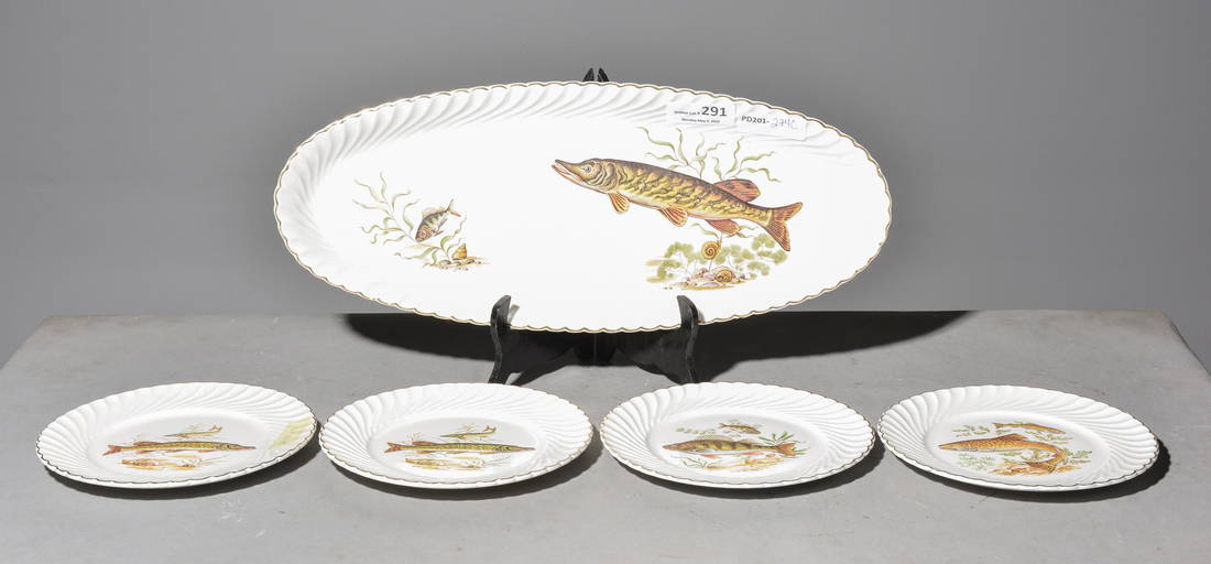 5pc French Fish Plate Set Platter & 4 Plates May 02, 2022 Gallery