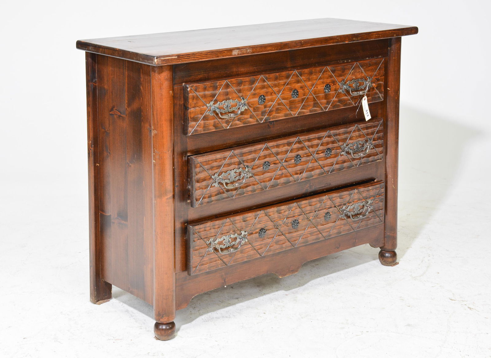 Spanish Style 3 Drawer Chest (1 of 5)
