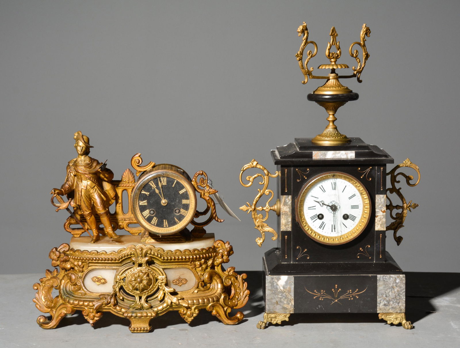 2 French Mantle Clocks (1 of 4)