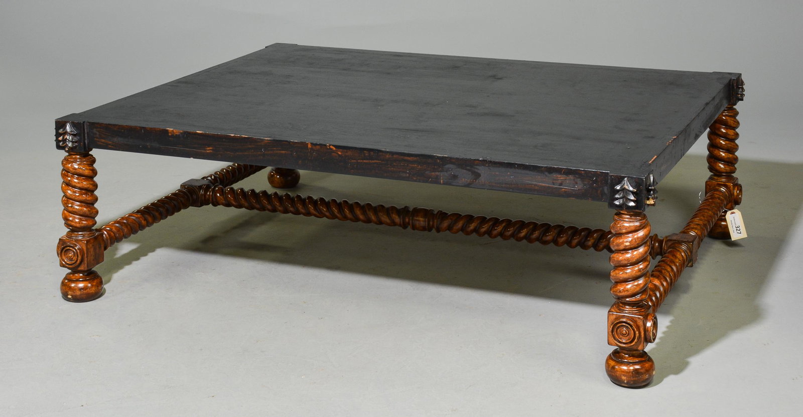 Very Large Barley Twist Coffee Table with Painted Top (1 of 4)