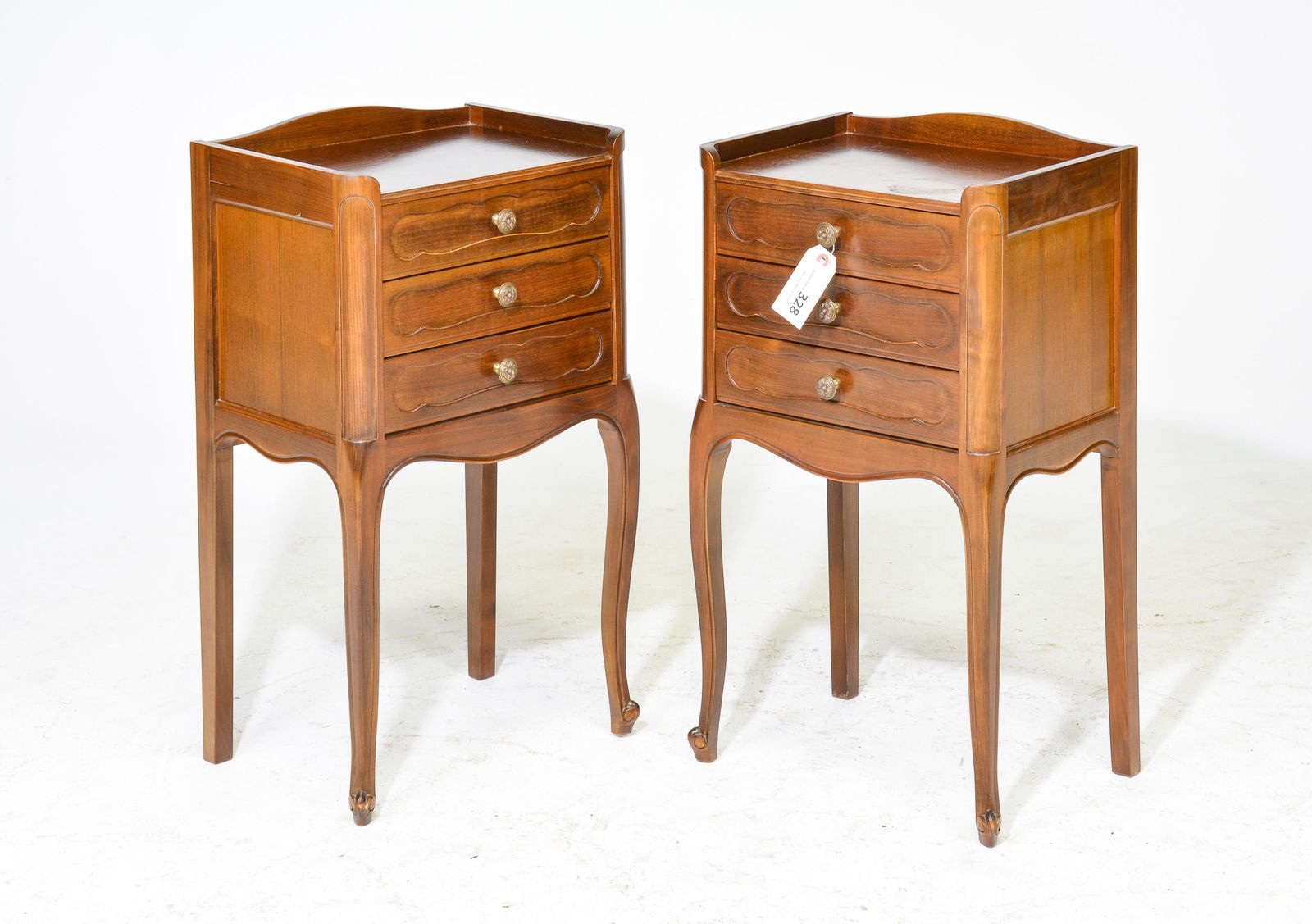 2 Louis XV Style 3 Drawer Chests / Nightstands (1 of 4)