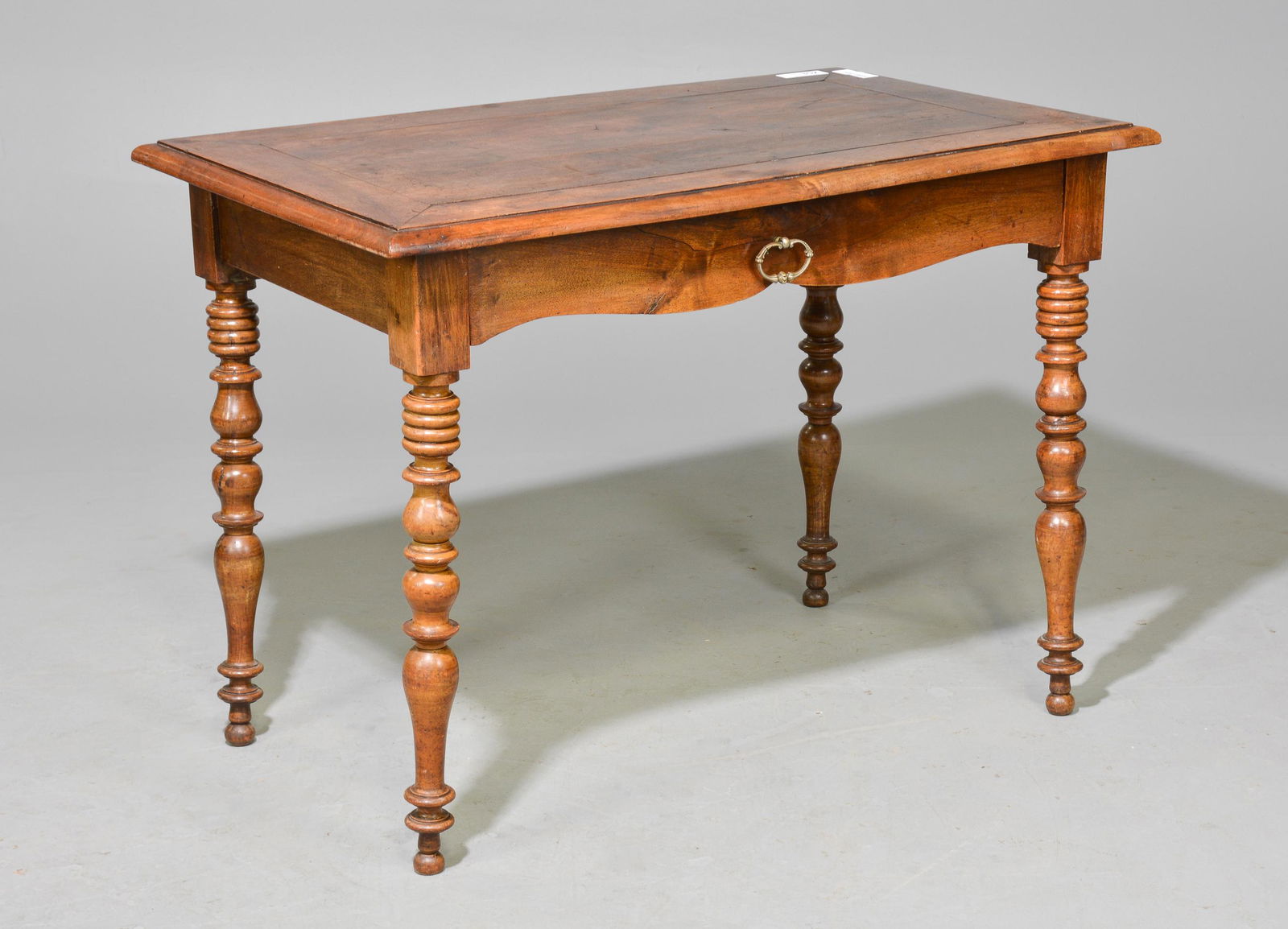 Louis Philippe Style Single Drawer Walnut Table (1 of 4)