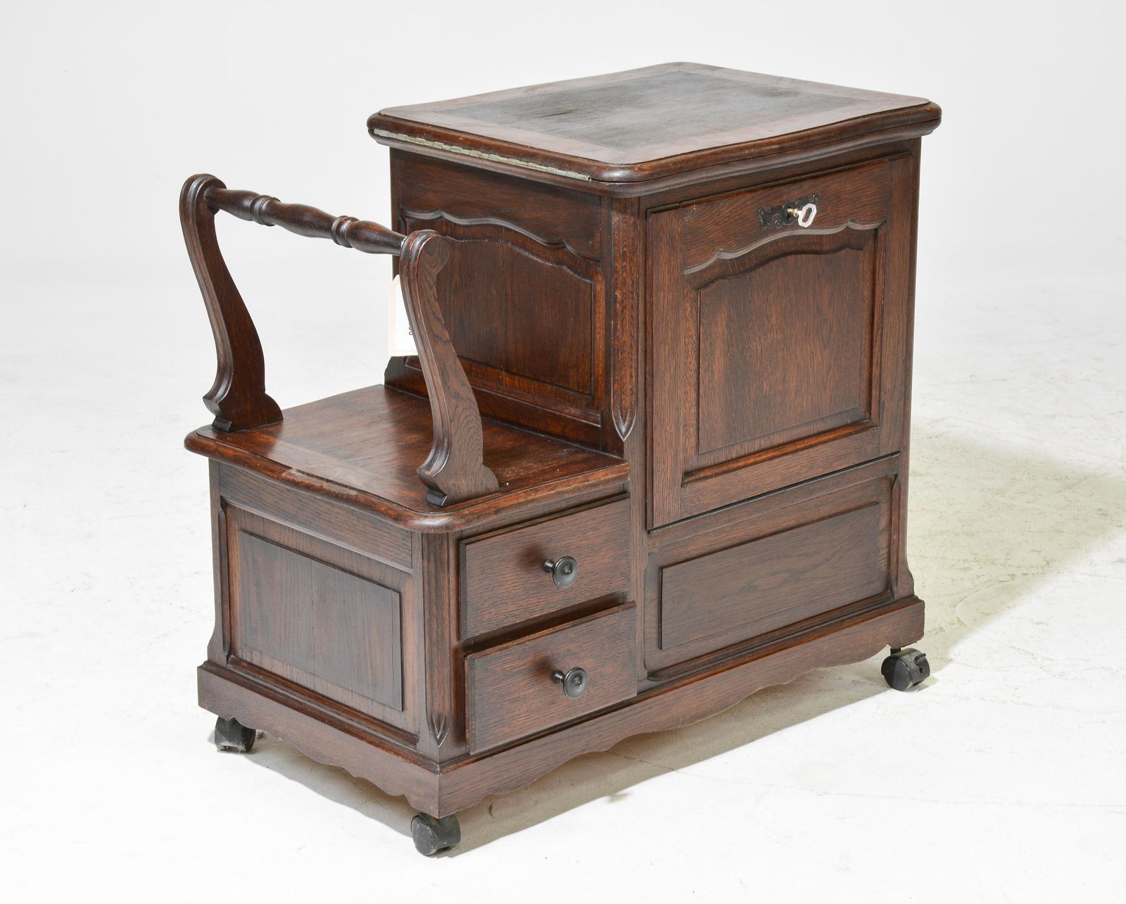 Louis XV Style Oak Bar Cart / Trolley (1 of 4)