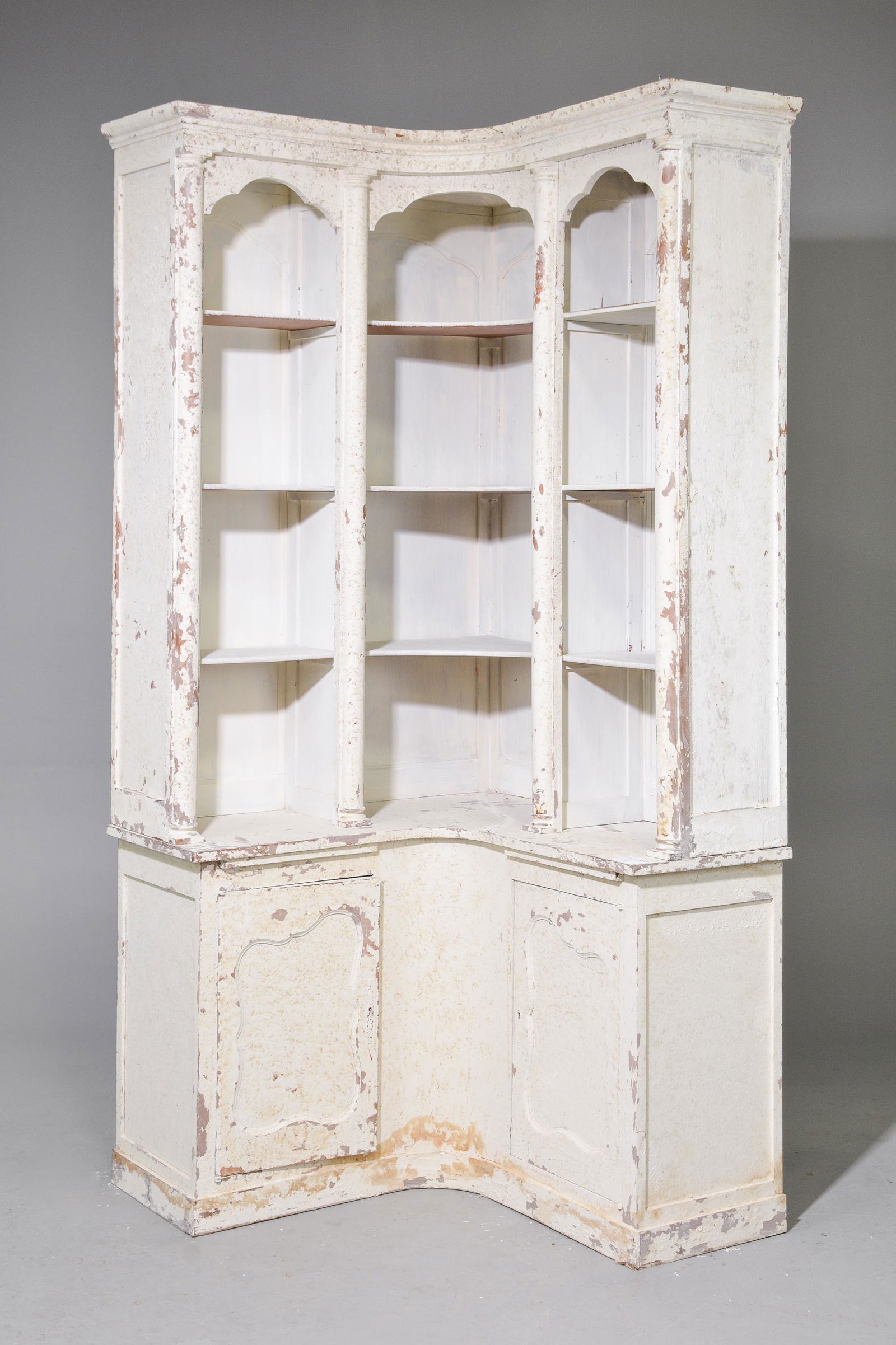 Large Painted Corner Bookshelf (1 of 5)