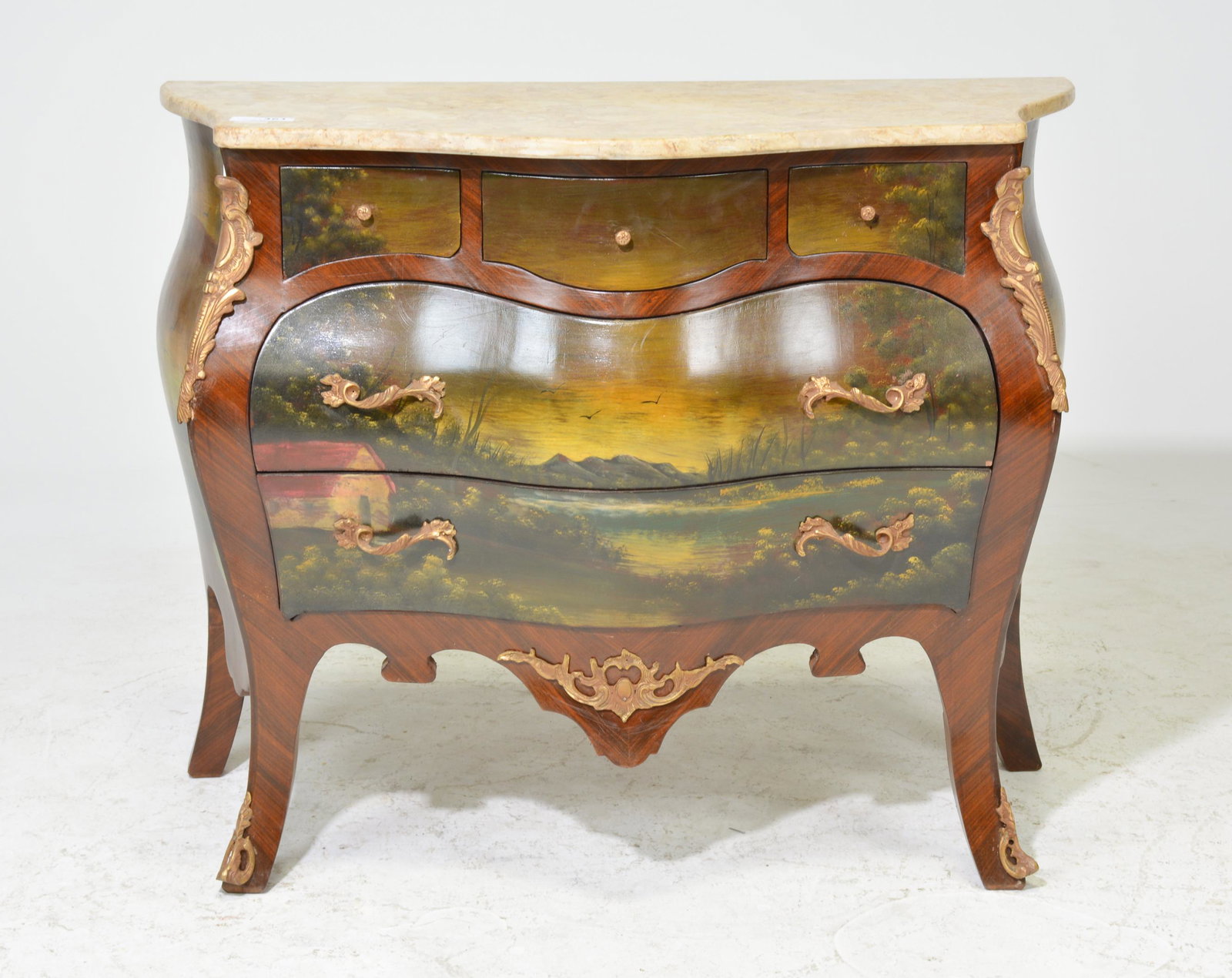 French Replica Marble Top Commode (1 of 4)