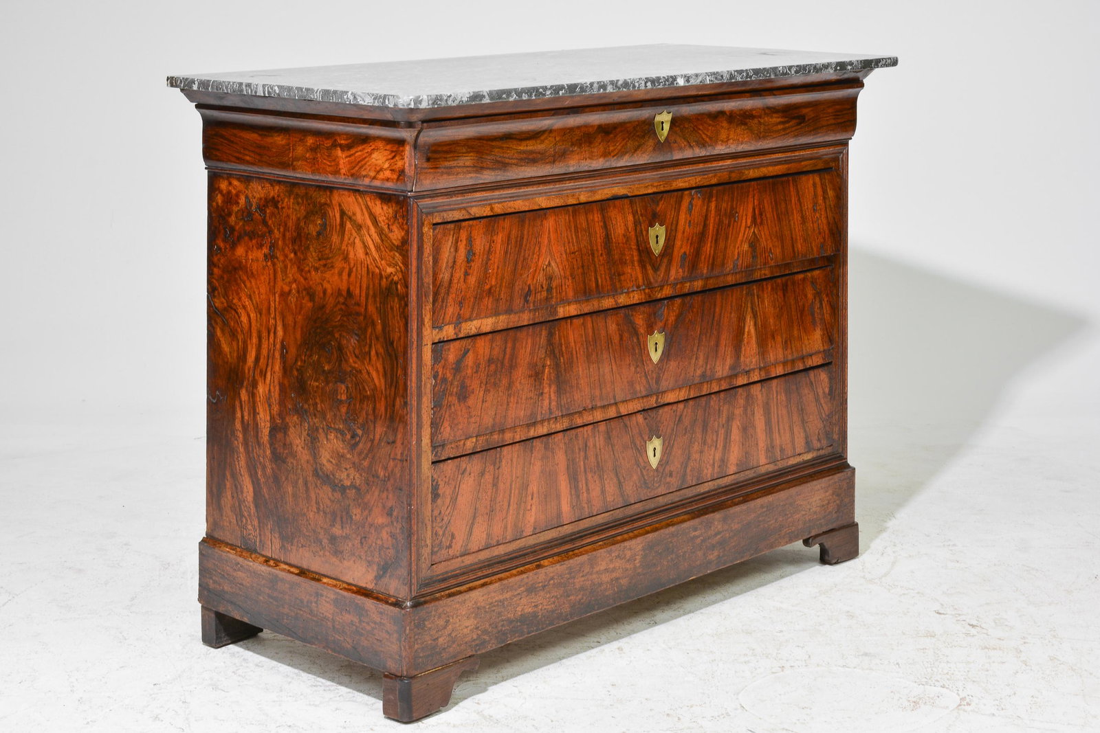 Louis Philippe Style Marble Top Walnut Commode (1 of 7)