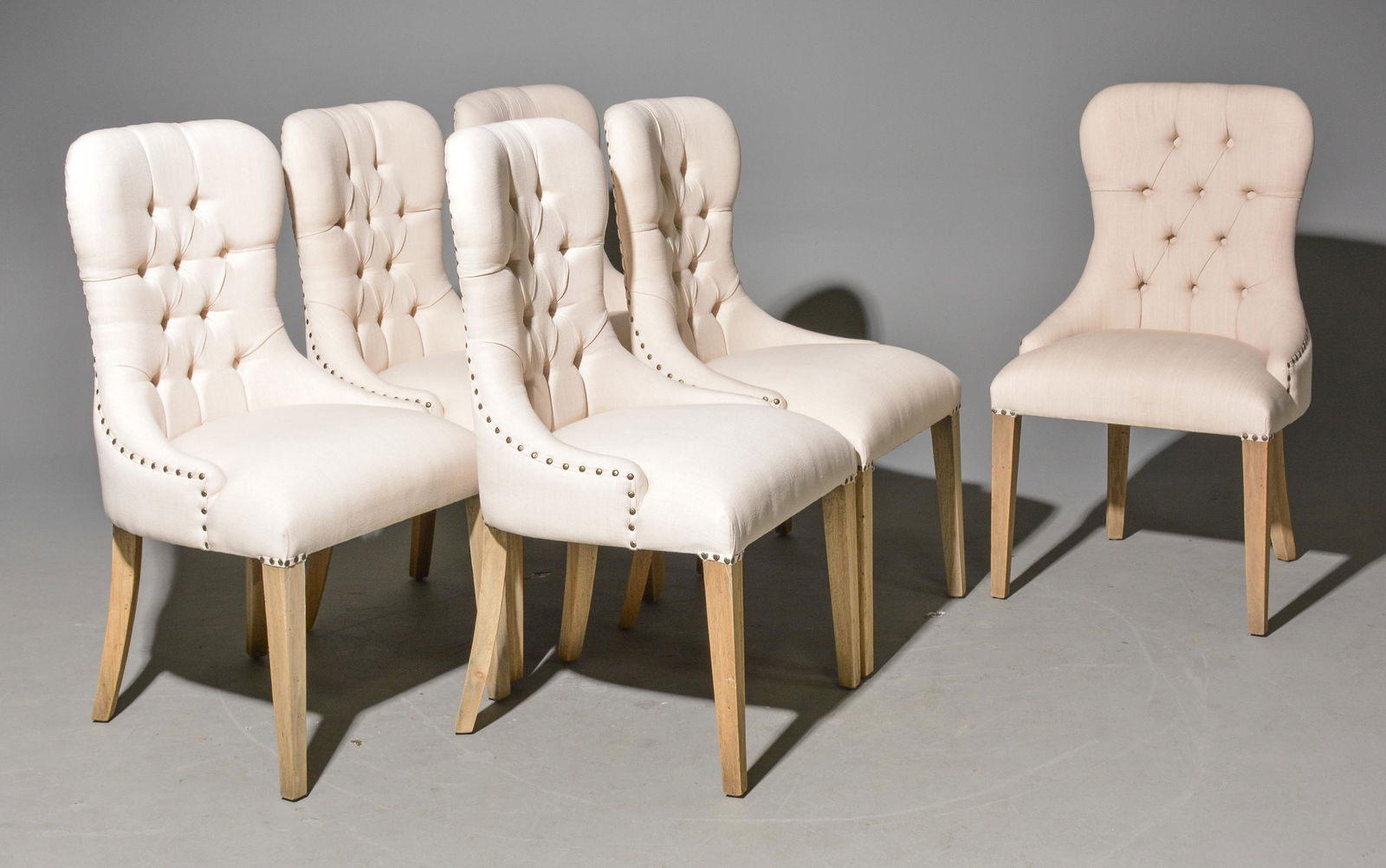 New Item, 6 Inverness Button Tufted Dining Chairs (1 of 3)