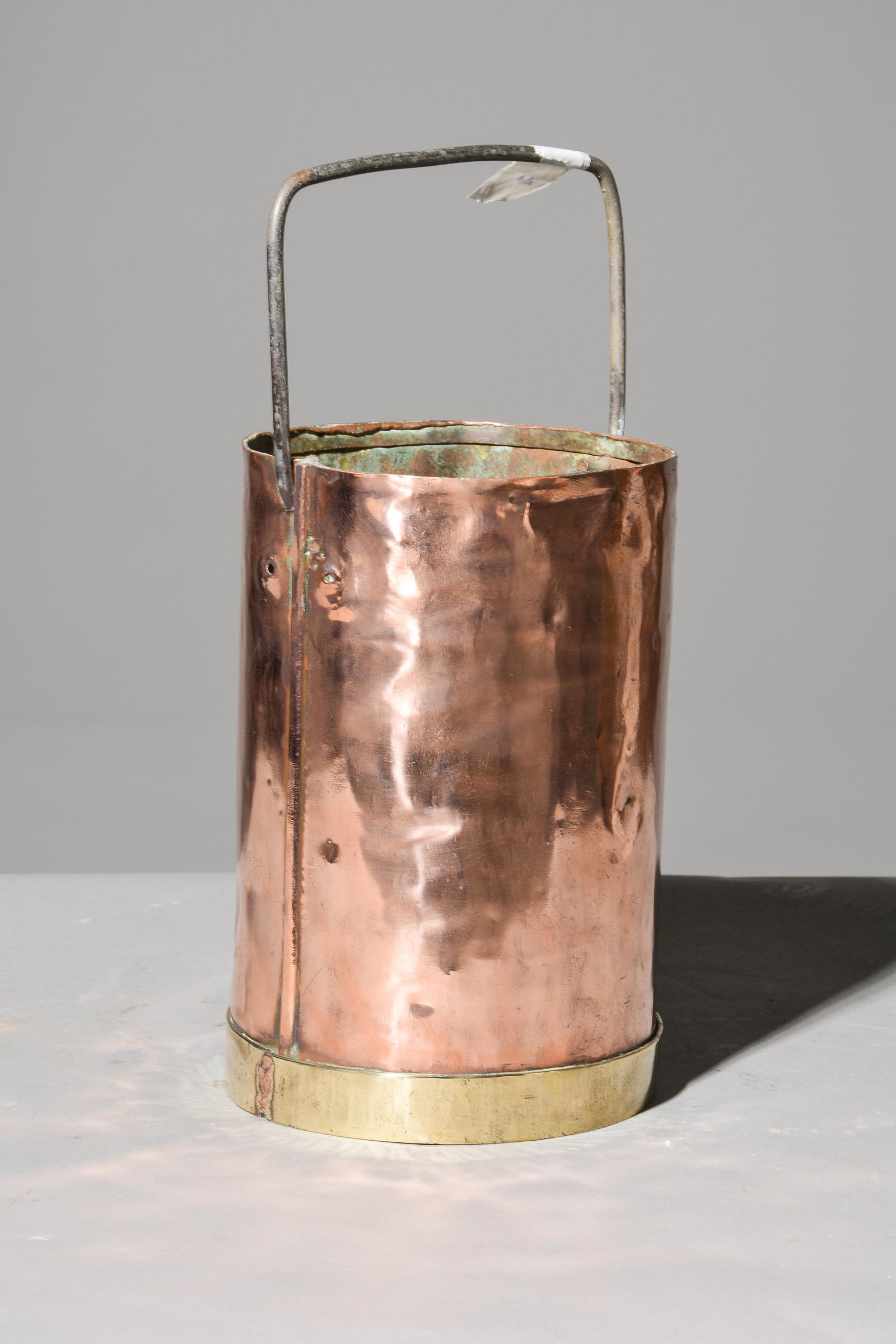 French Polished Copper Pot with Brass Band (1 of 3)