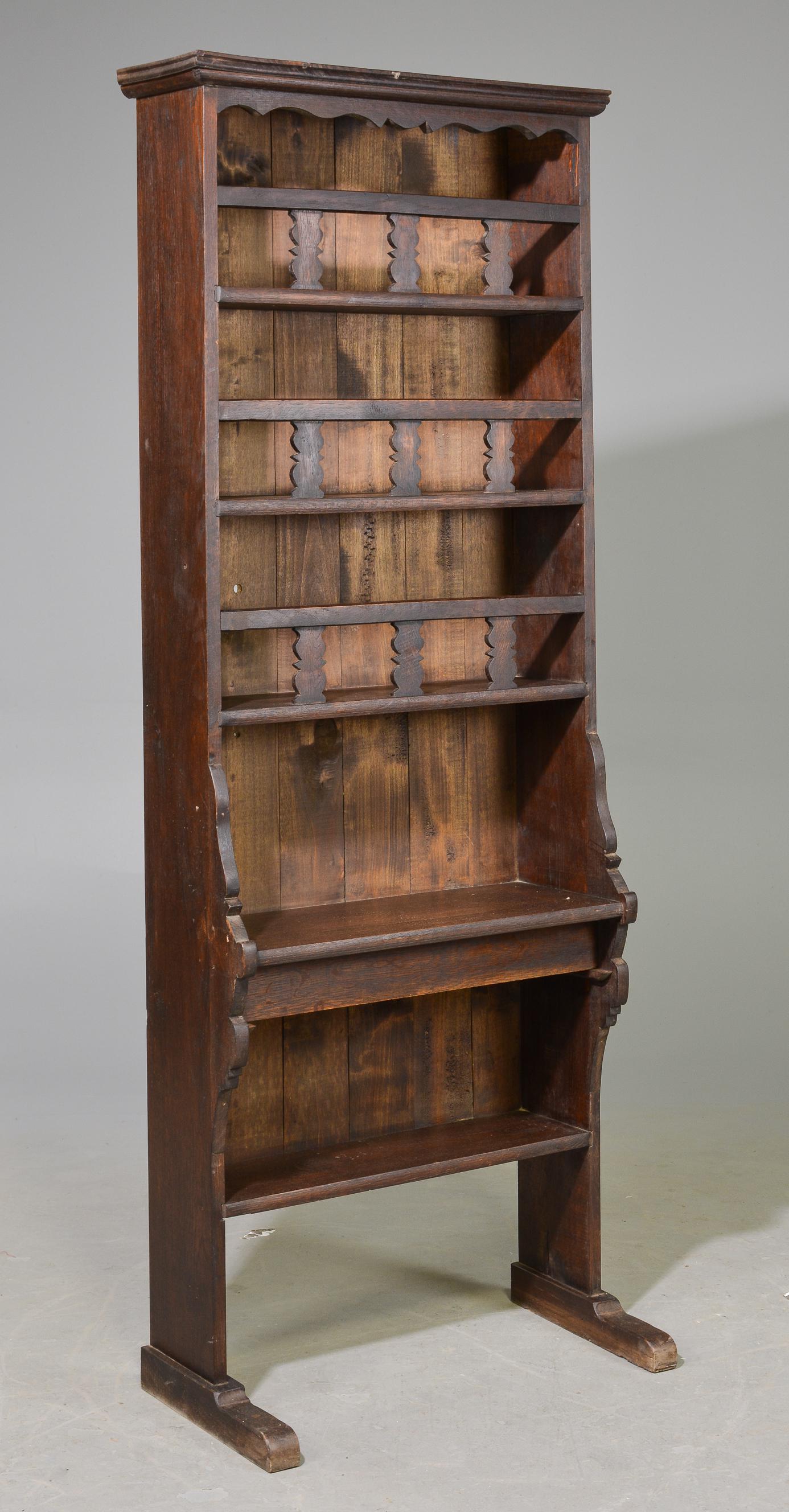 French Narrow Oak Freestanding Plate Rack (1 of 2)