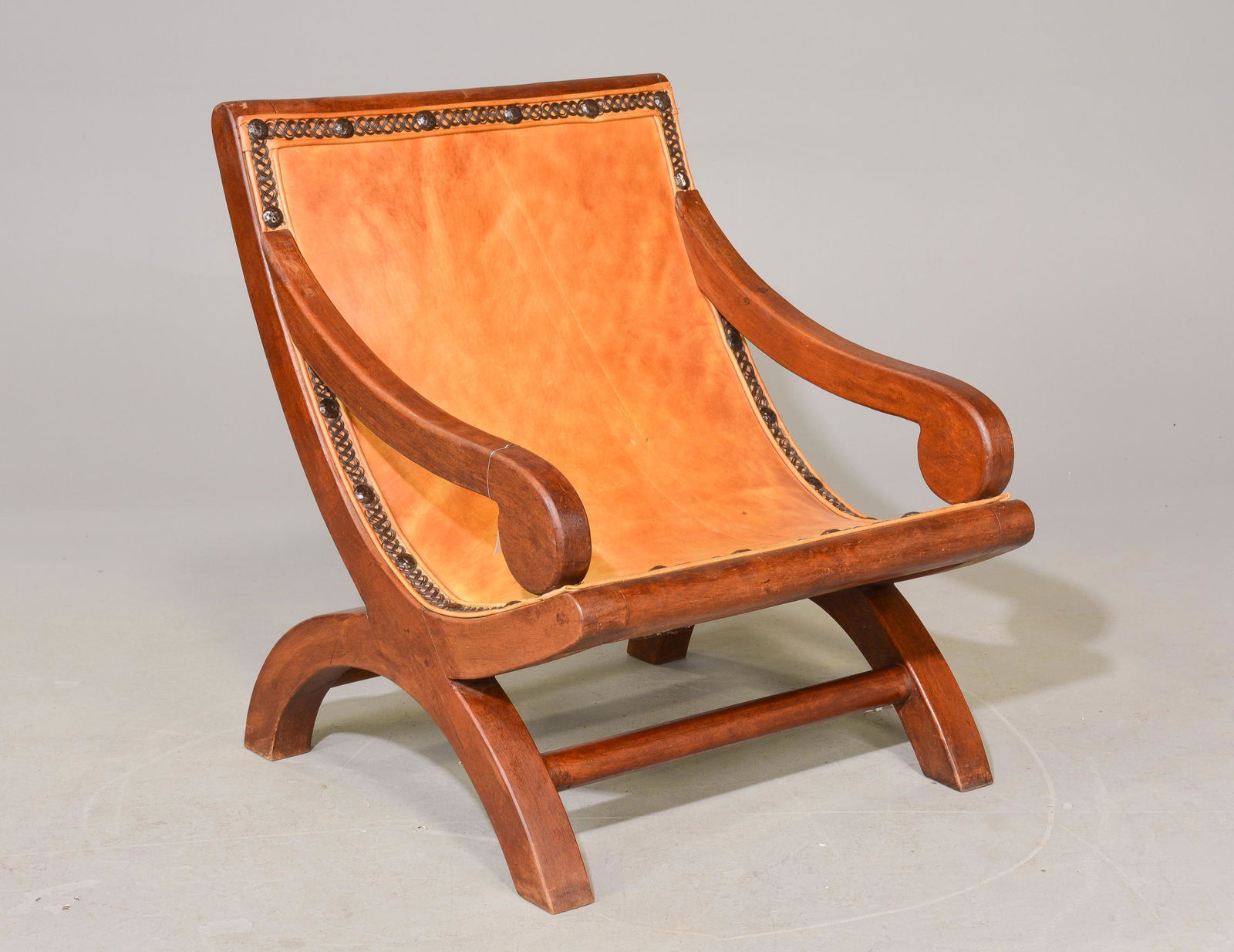 Brazilian Heavy Oak Leather Oversize Arm Chair (1 of 4)