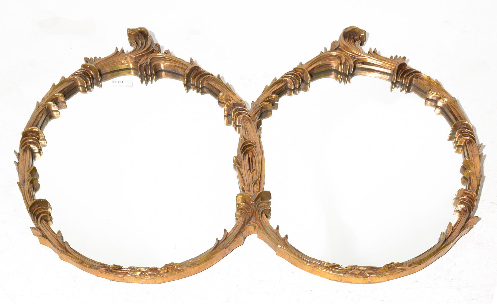 French Style Gold Framed Double Mirror (1 of 6)