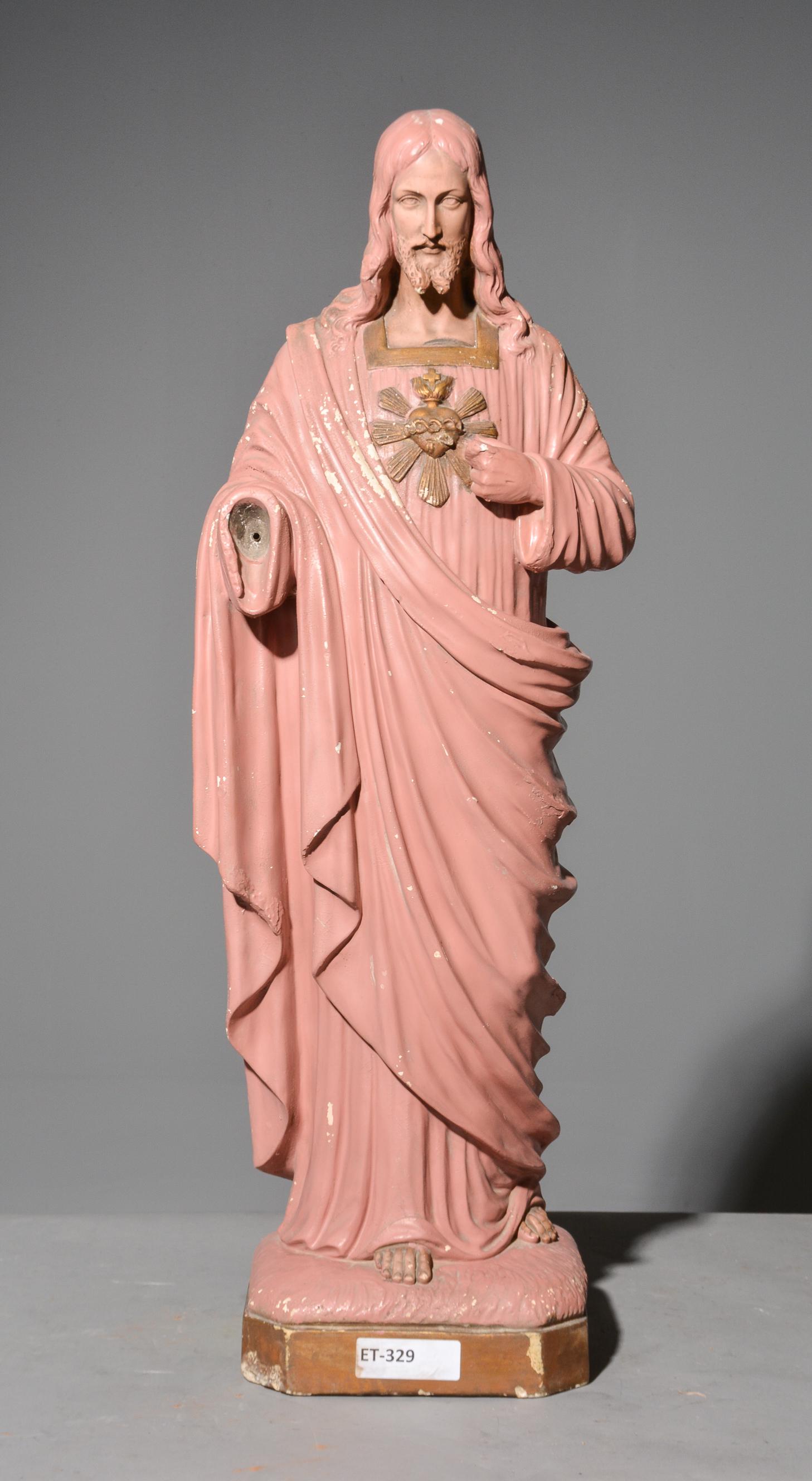 AS IS - Hand Painted Religious Figure - Jesus (1 of 5)