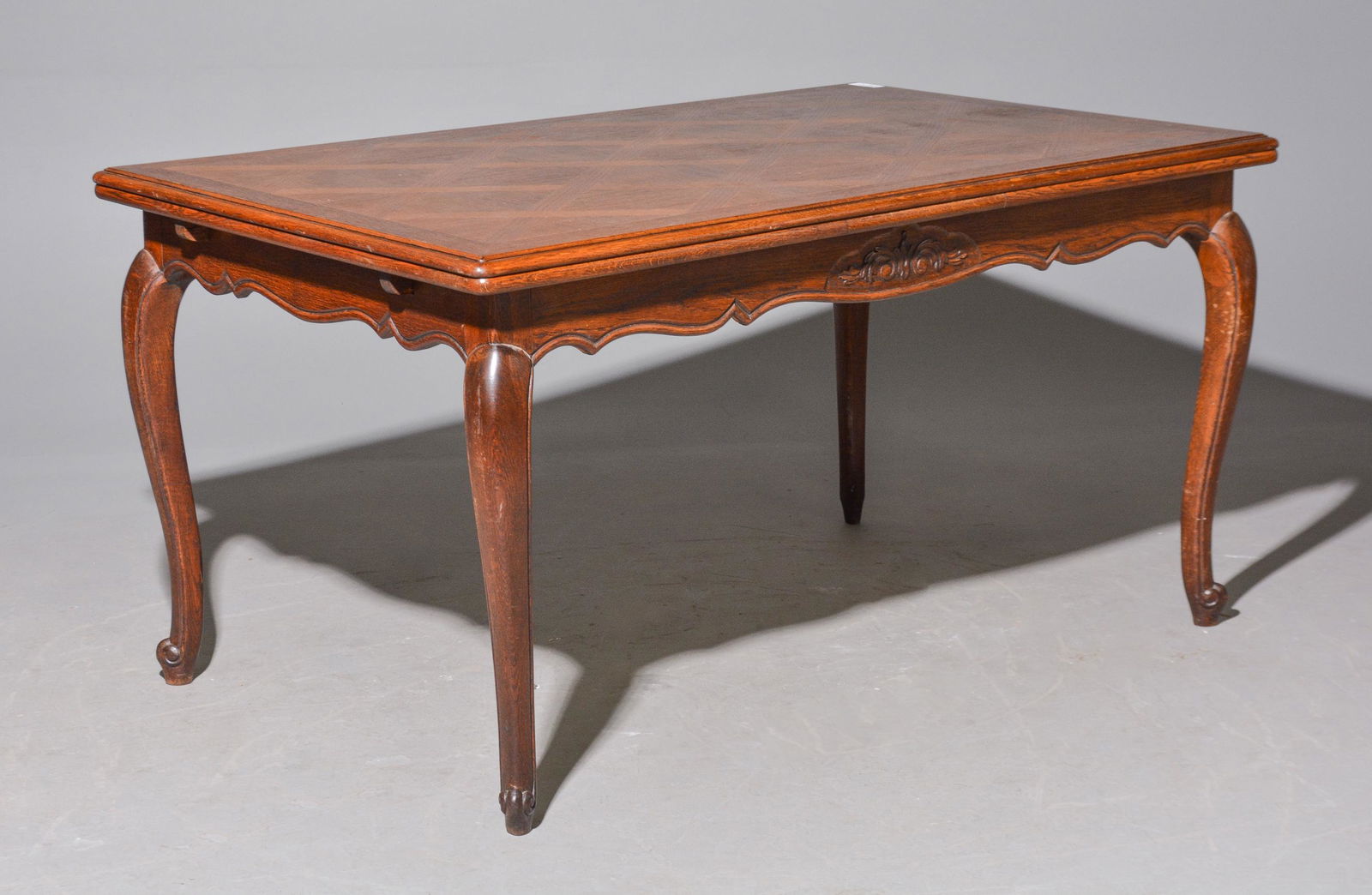 Country French Oak Draw Leaf Table (1 of 4)