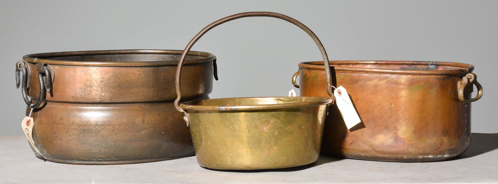 Brass Jam Pan & 2 Copper Pots (1 of 3)