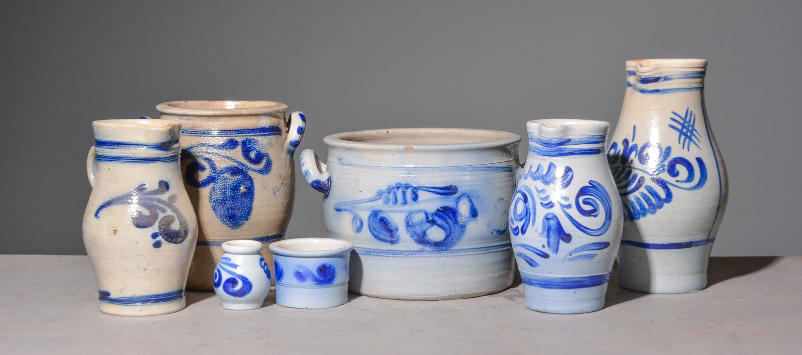 7pcs Assorted Salt Glaze Pottery (1 of 2)