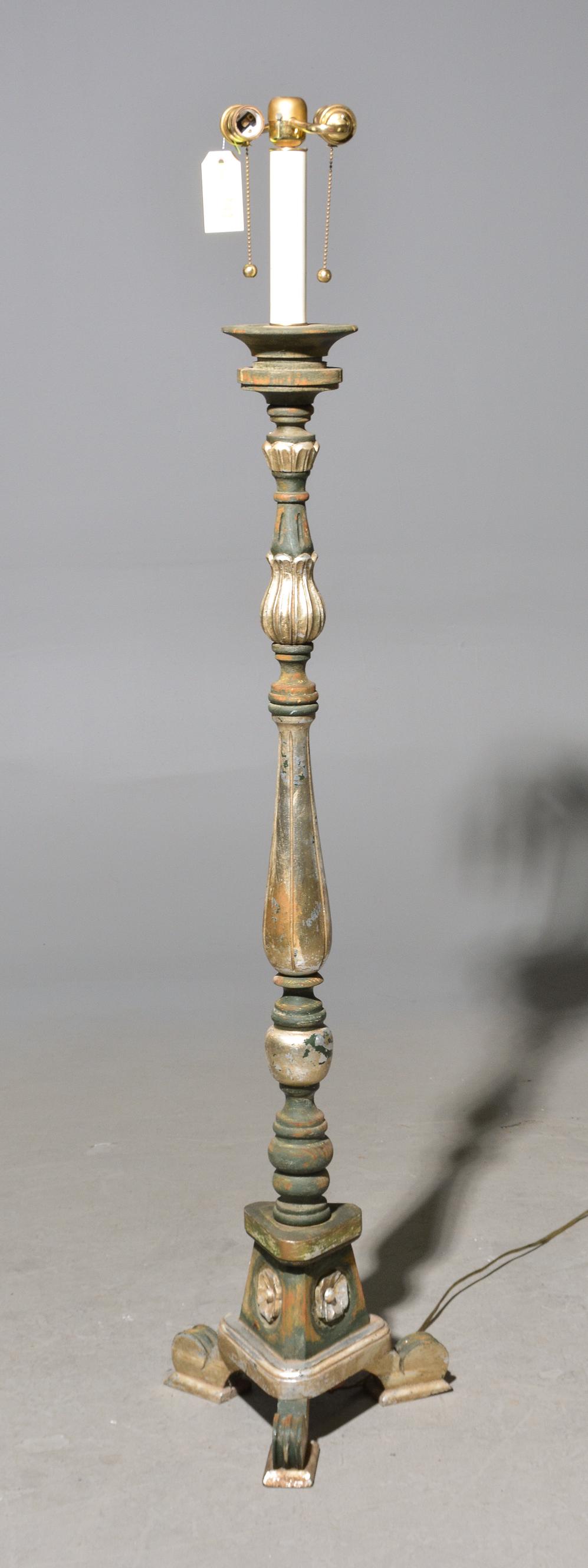 French Style Painted Floor Lamp (1 of 3)