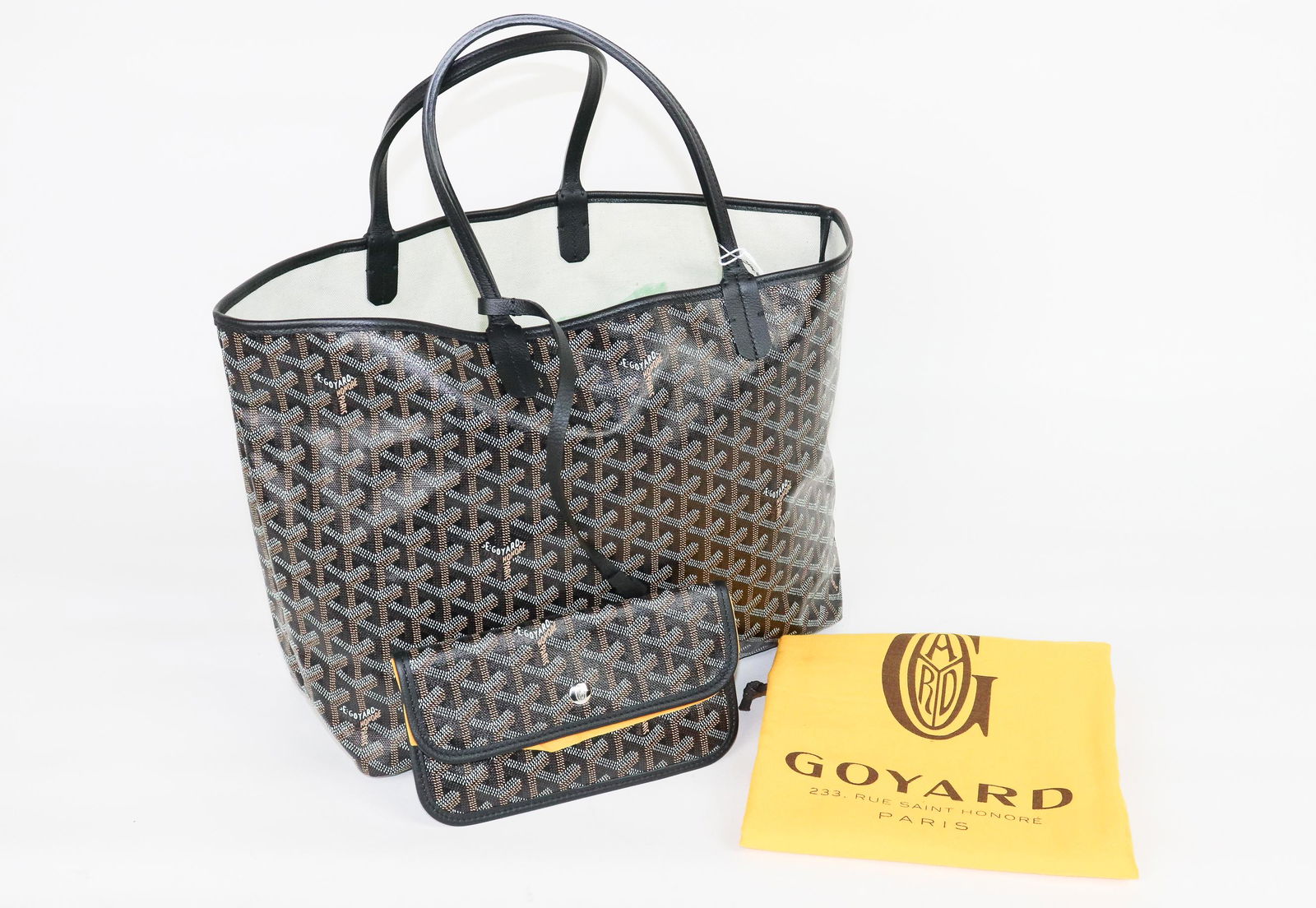 Goyard Saint Louis PM in Black Goyardine Coated Canvas (1 of 4)