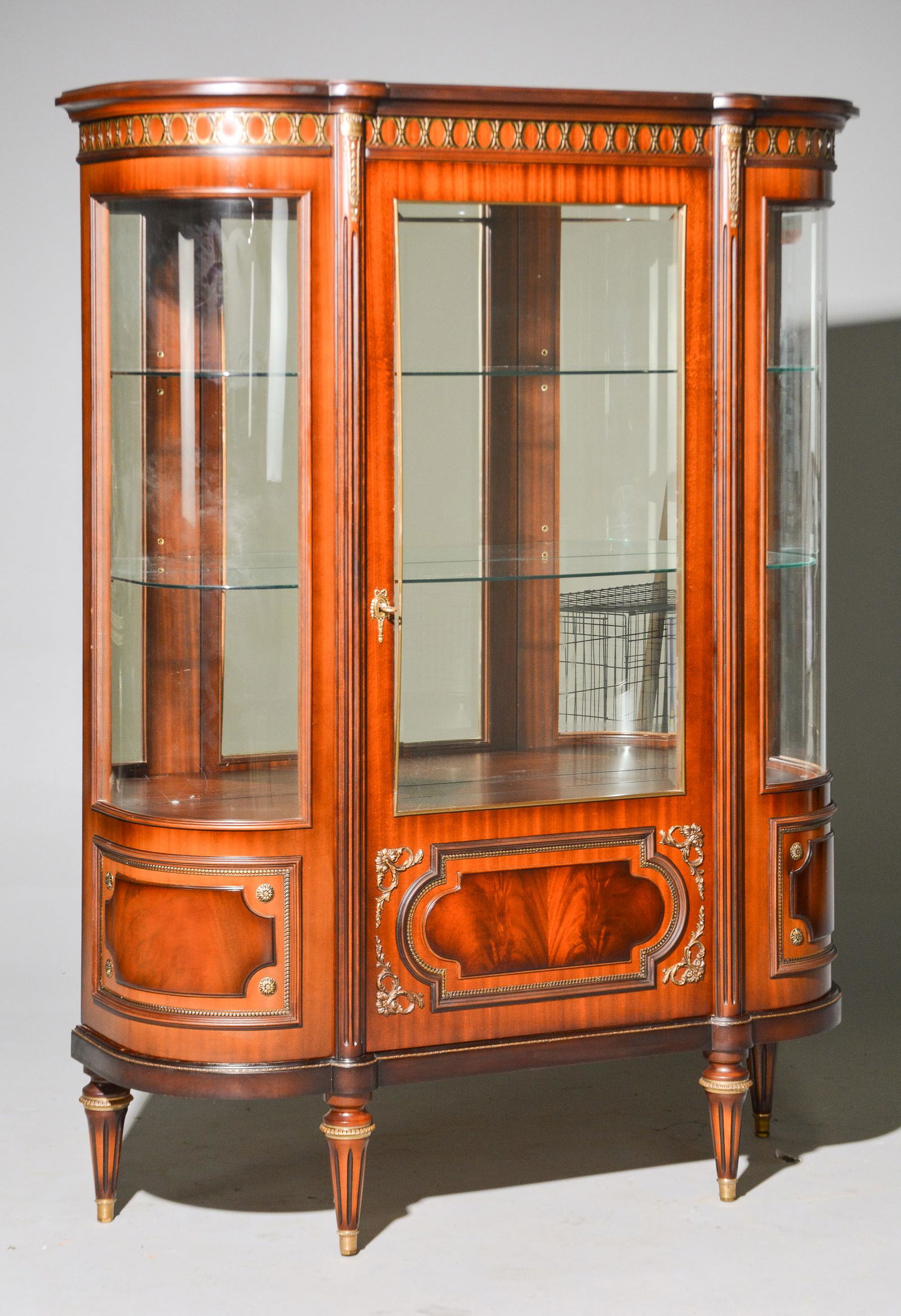 Louis XVI Style Mirror Back Showcase / Display Cabinet (1 of 3)