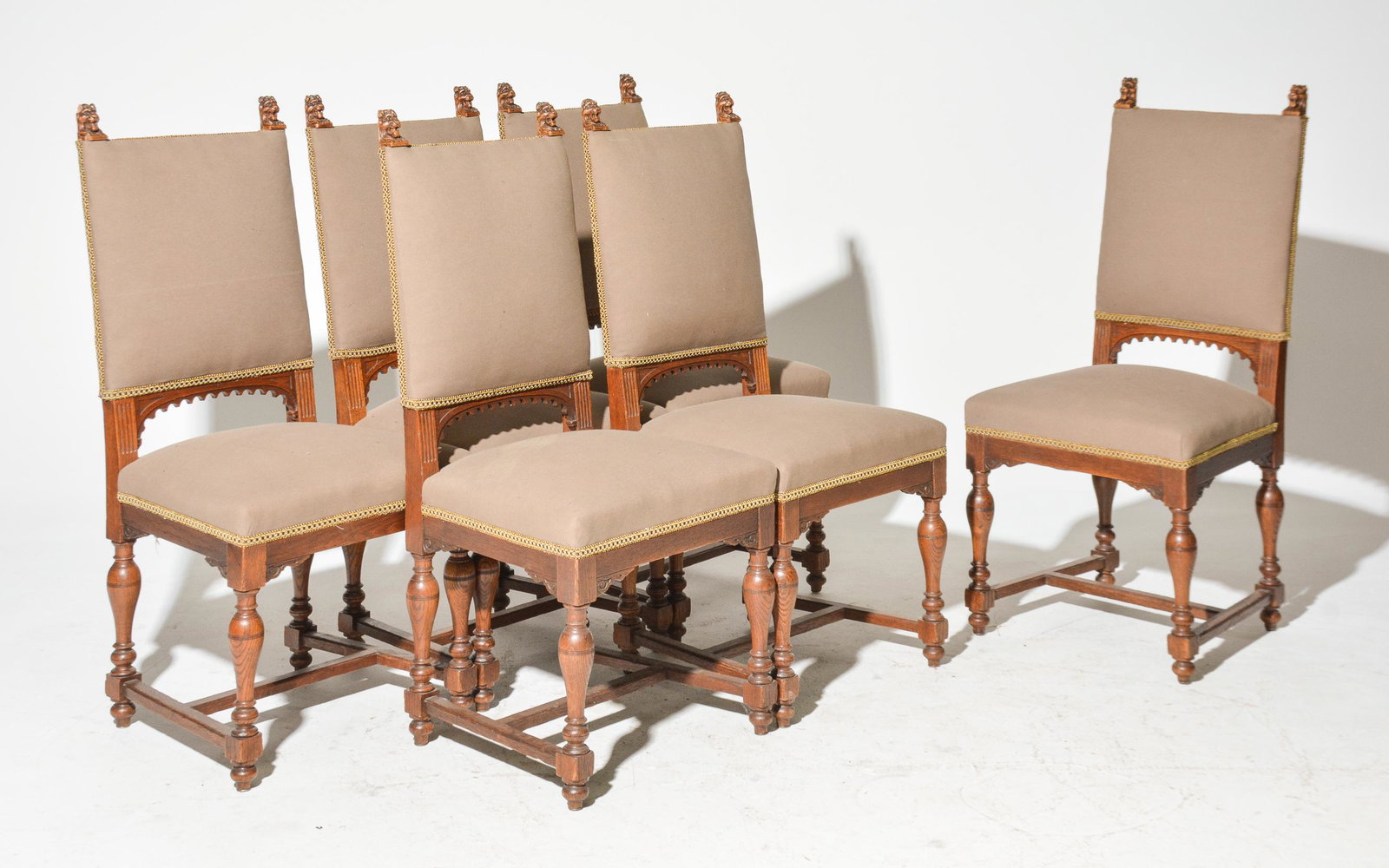 Set of 6 Carved French Dining Chairs: Set of 6 Carved French Dining Chairs - 41 in tall x 20 x 18 - Original Retail Price of $2,450