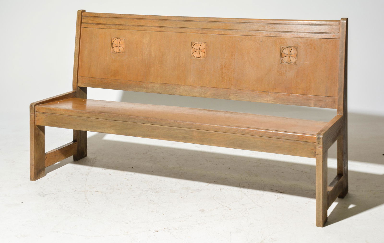 Long Gothic Style Church Pew / Bench (1 of 4)