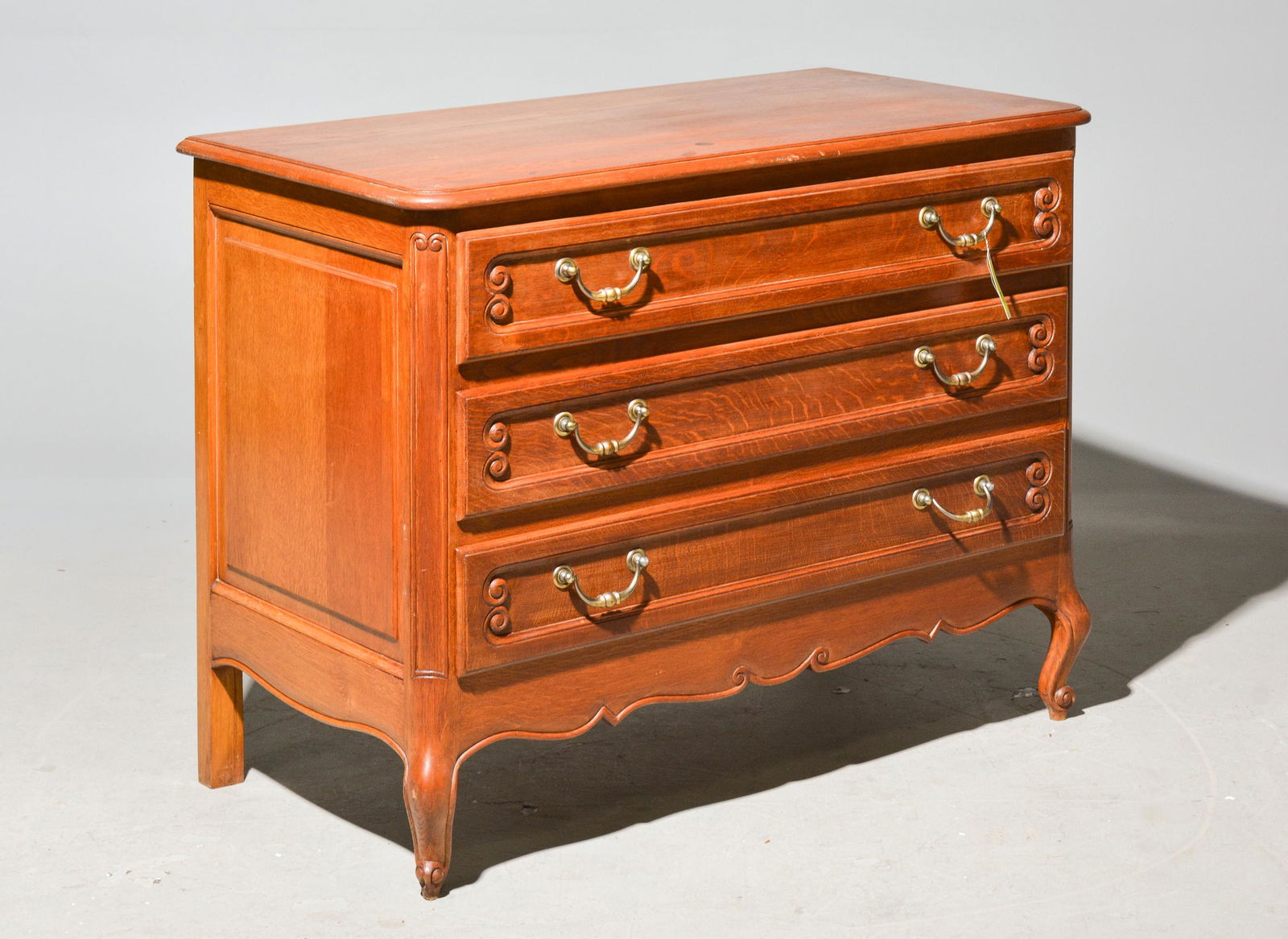 Louis XV Style Oak 3 Drawer Chest (1 of 3)