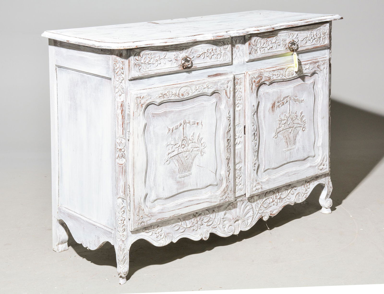 French Painted 2 Drawer 2 Door Buffet (1 of 4)