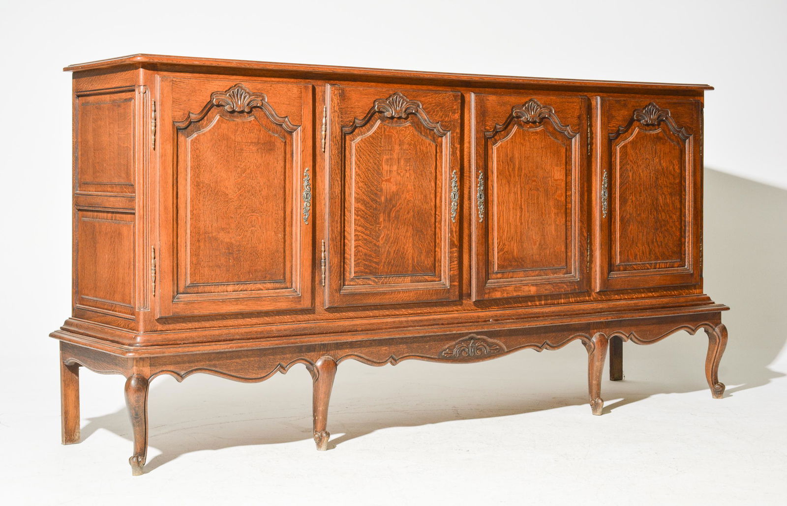 Louis XV Style Oak 4 Door Sideboard (1 of 5)