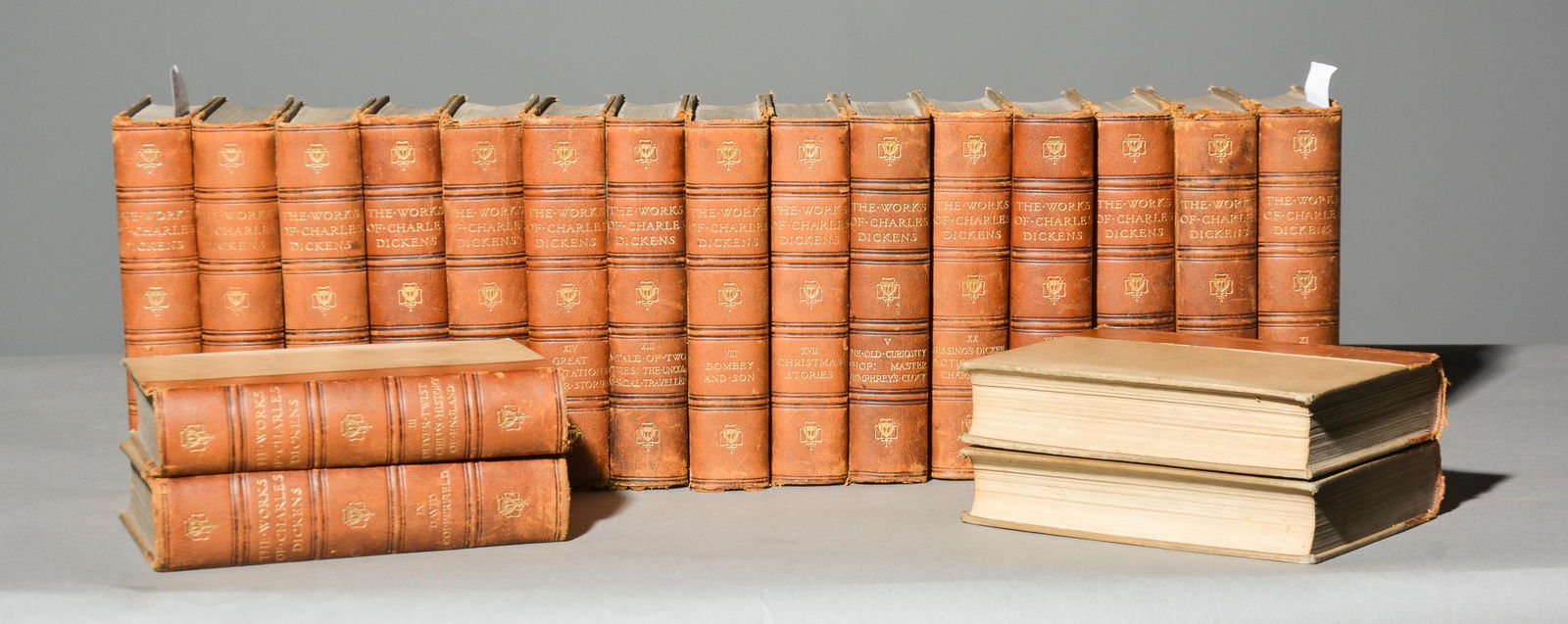19 Volumes Charles Dickens Leather Bound Books (1 of 3)