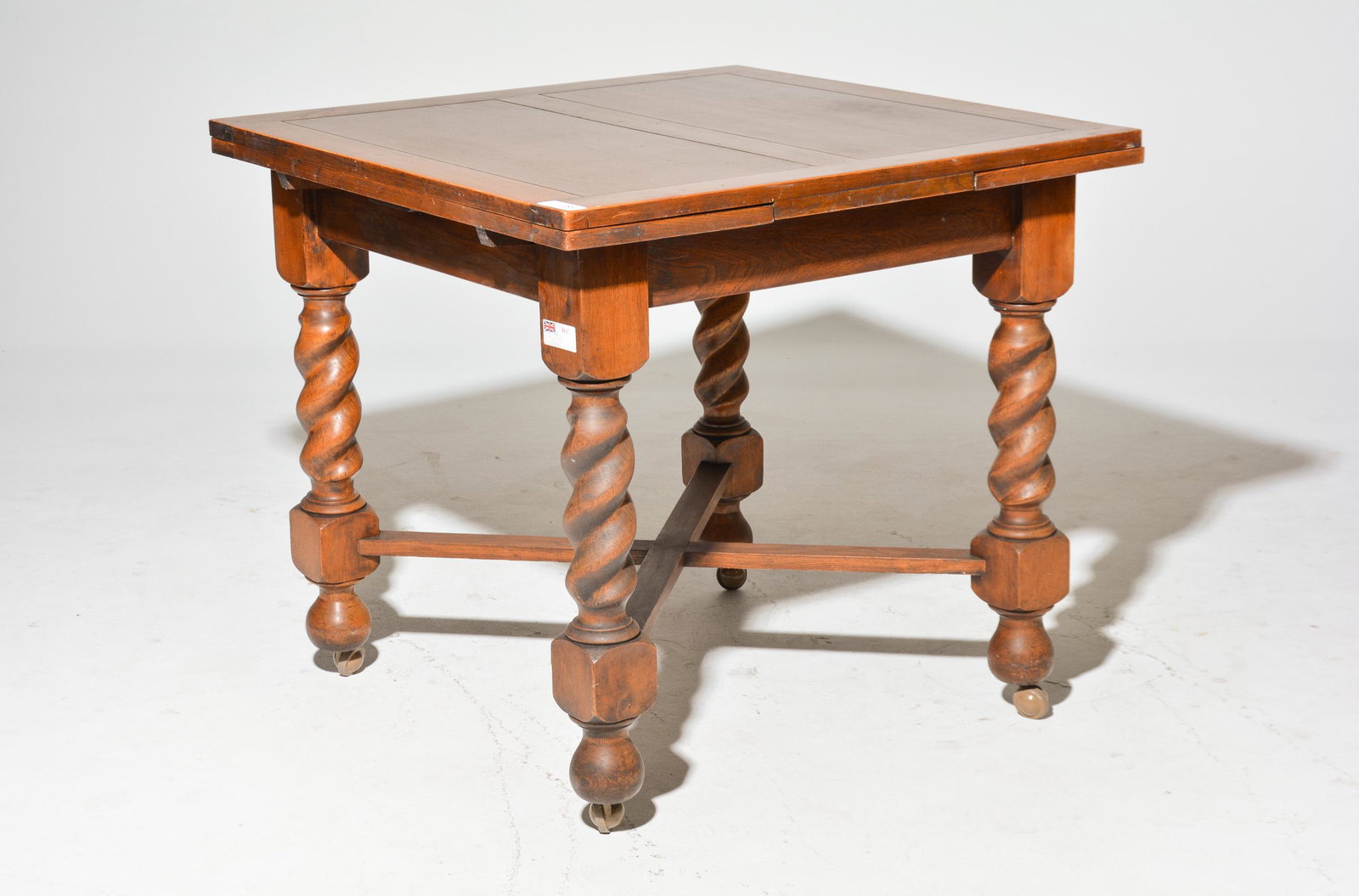 British Barley Twist Oak Draw Leaf Table (1 of 4)