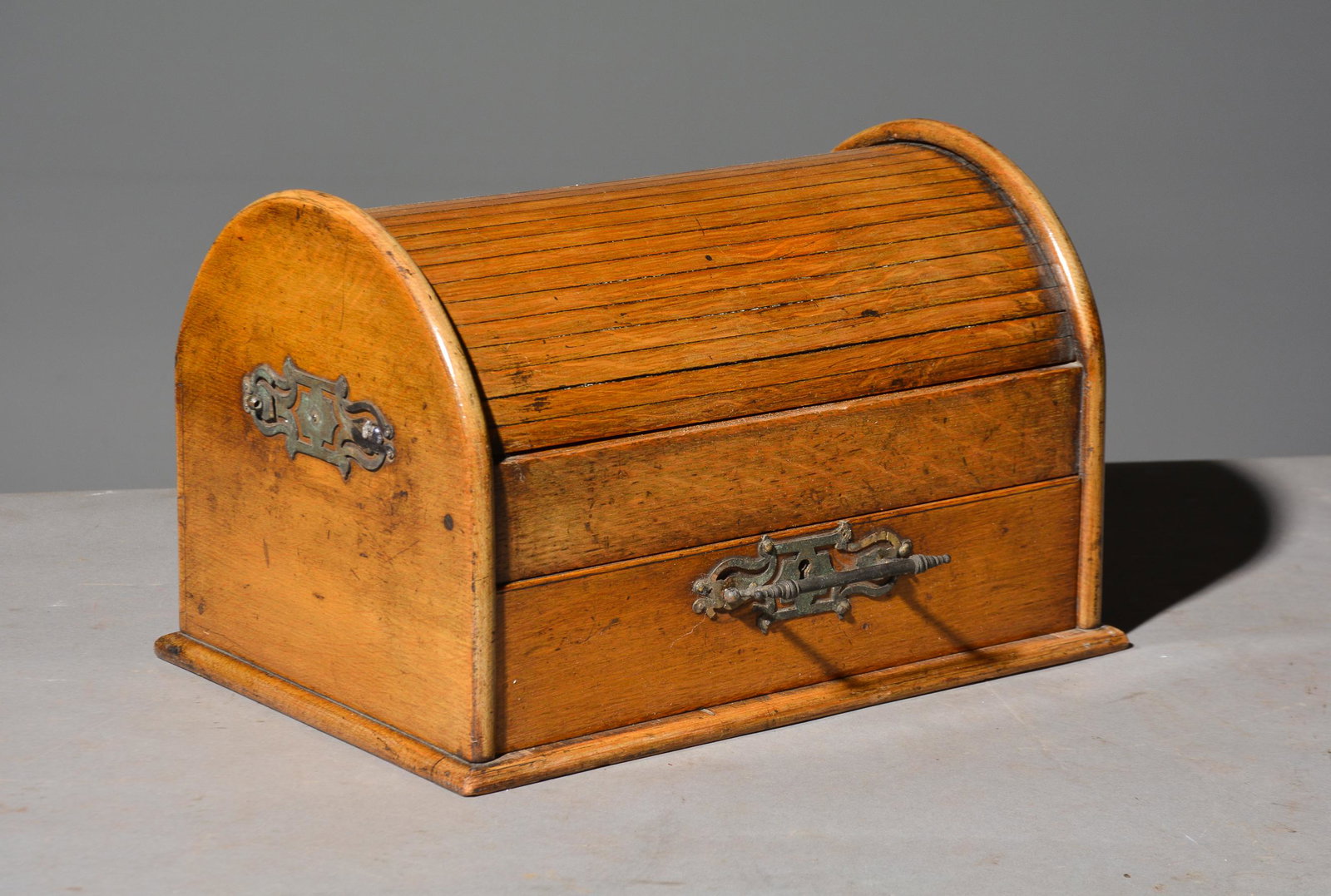 British Oak Roll Top Letter / Smokers Box (1 of 4)
