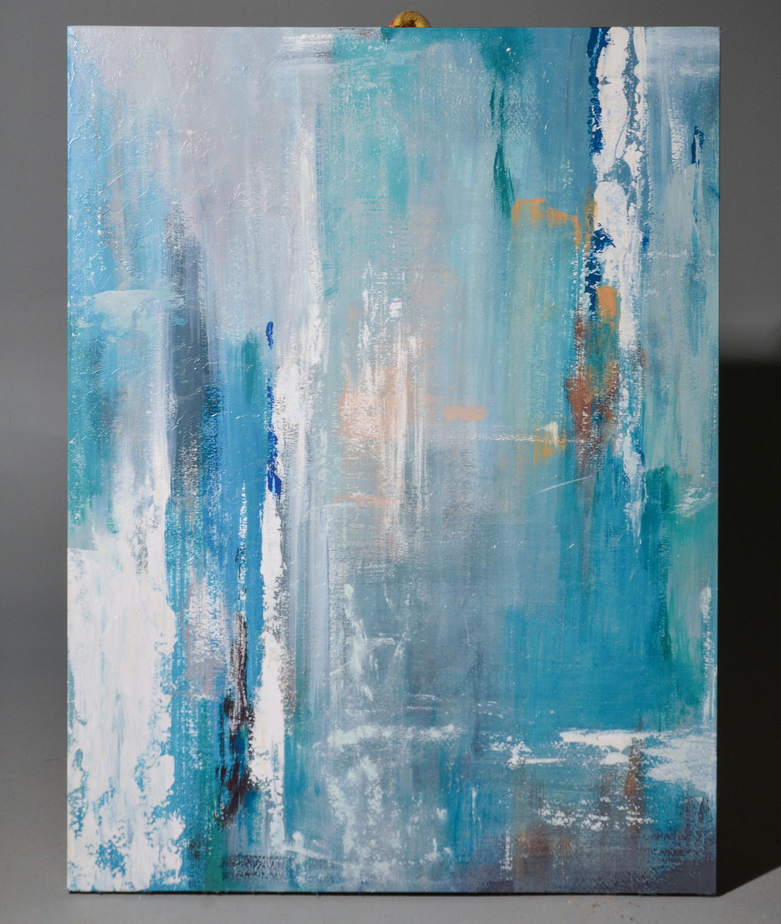 Abstract Giclee Canvas Art - Blue / White (1 of 3)