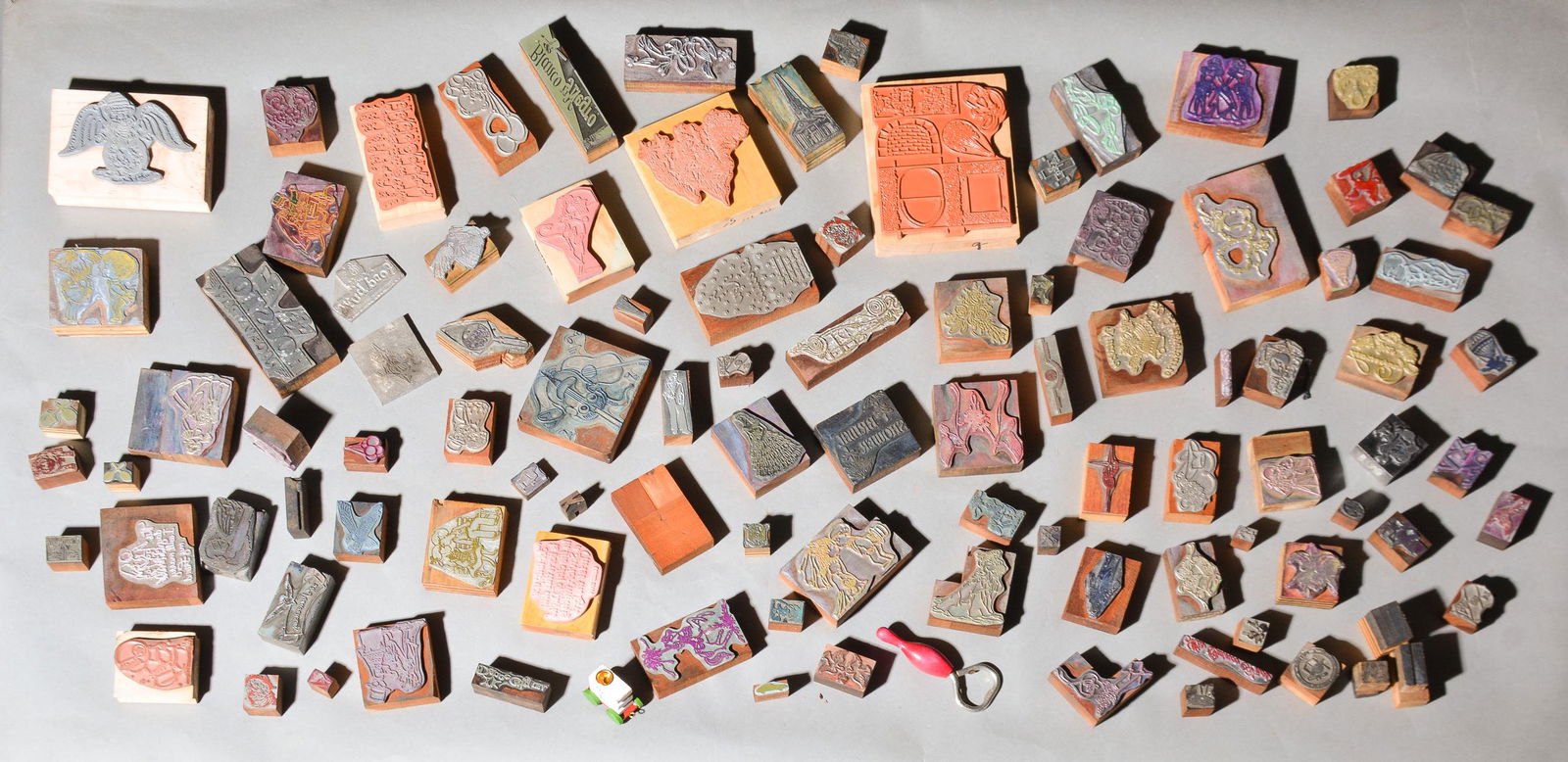 80+ Assorted Printing Blocks / Stamps (1 of 4)