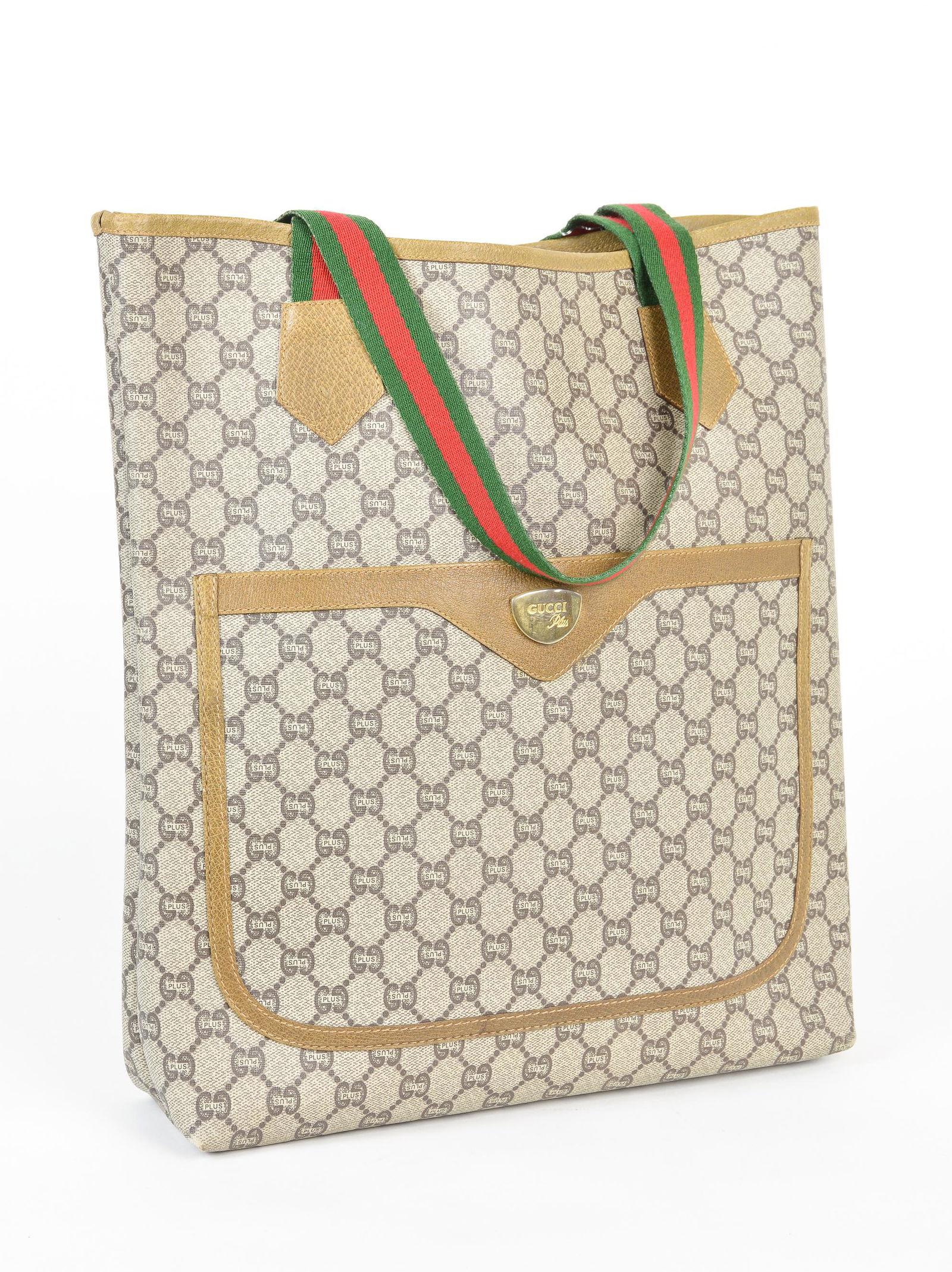 Gucci Web GG Plus Tall Tote  Beige GG Plus  Canvas (1 of 5)