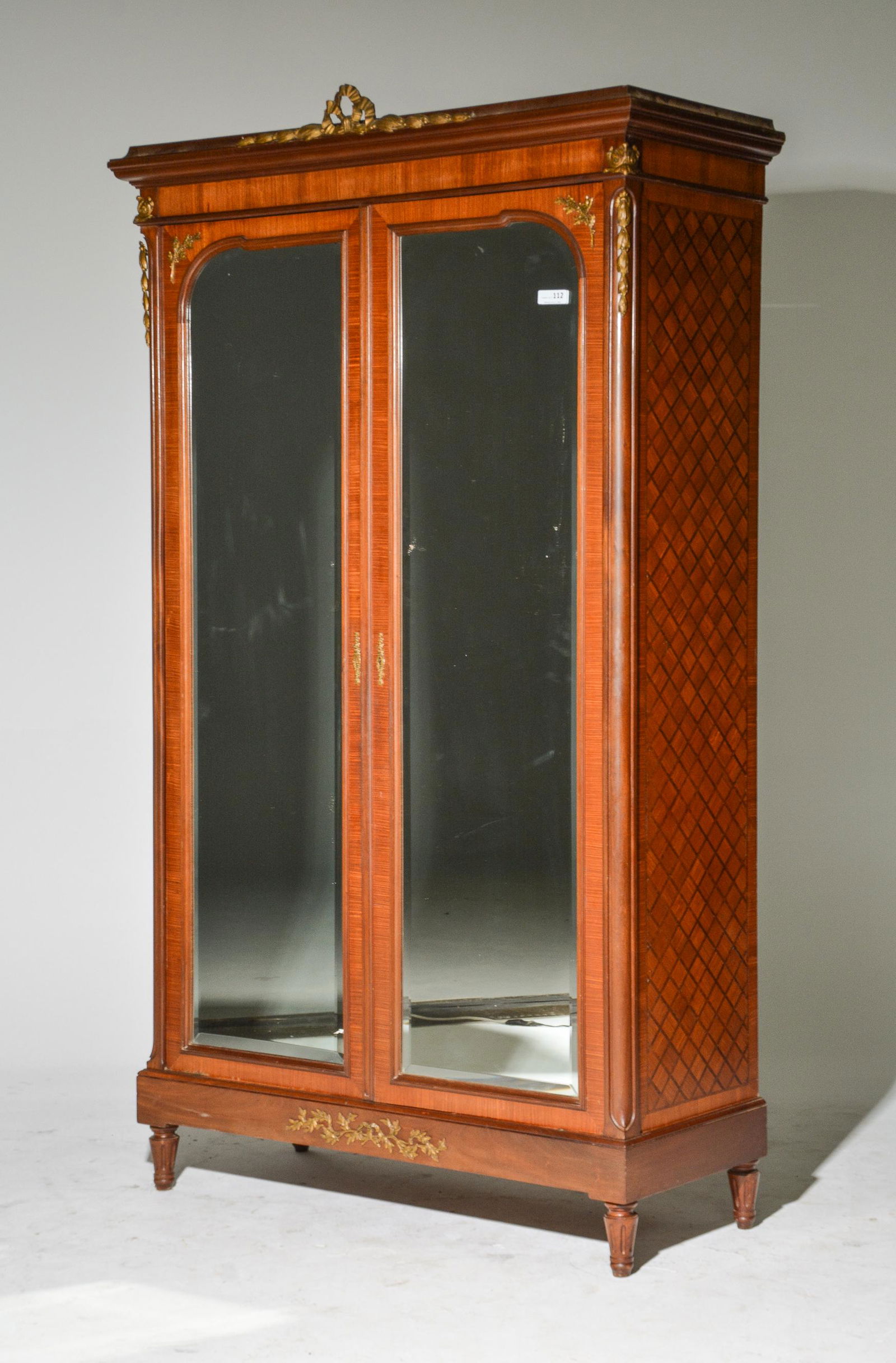 Louis XVI Style Double Mirror Door Armoire (1 of 5)