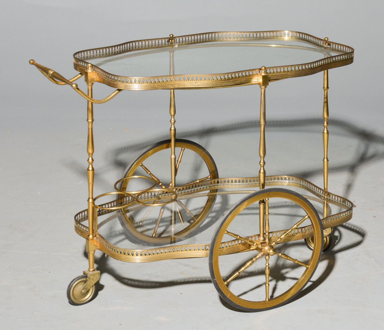 French Metal / Glass Trolley / Bar Cart (1 of 2)