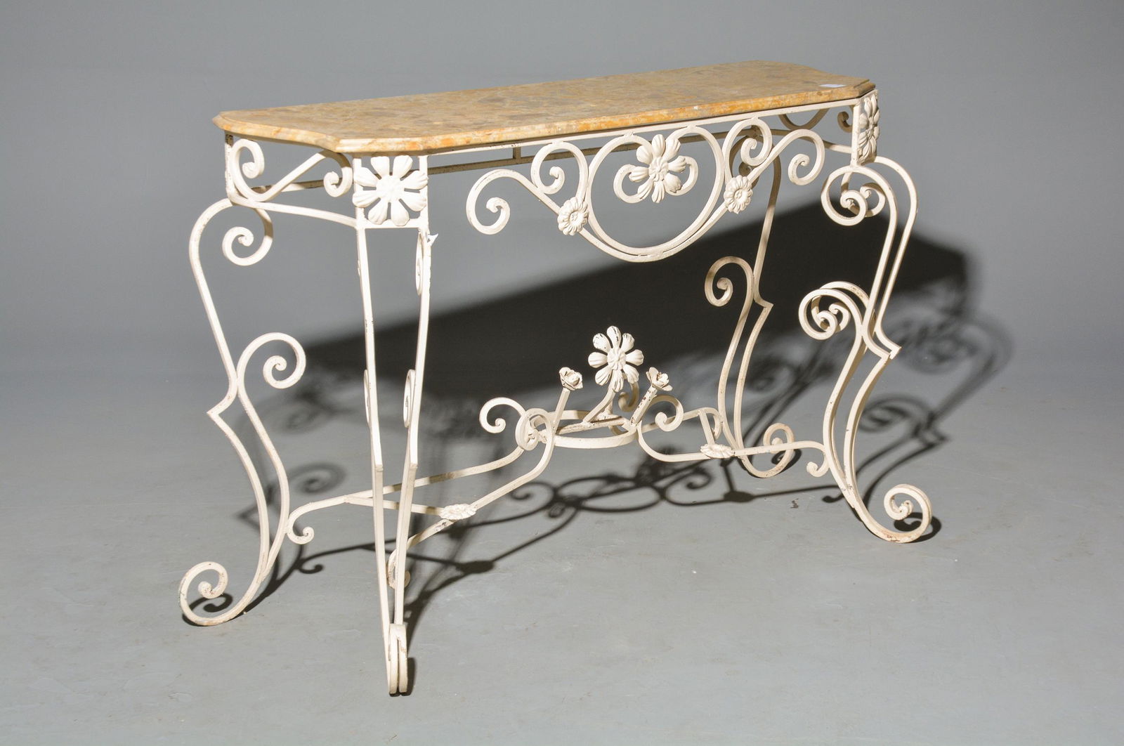 Marble Top Iron Base Console (1 of 3)