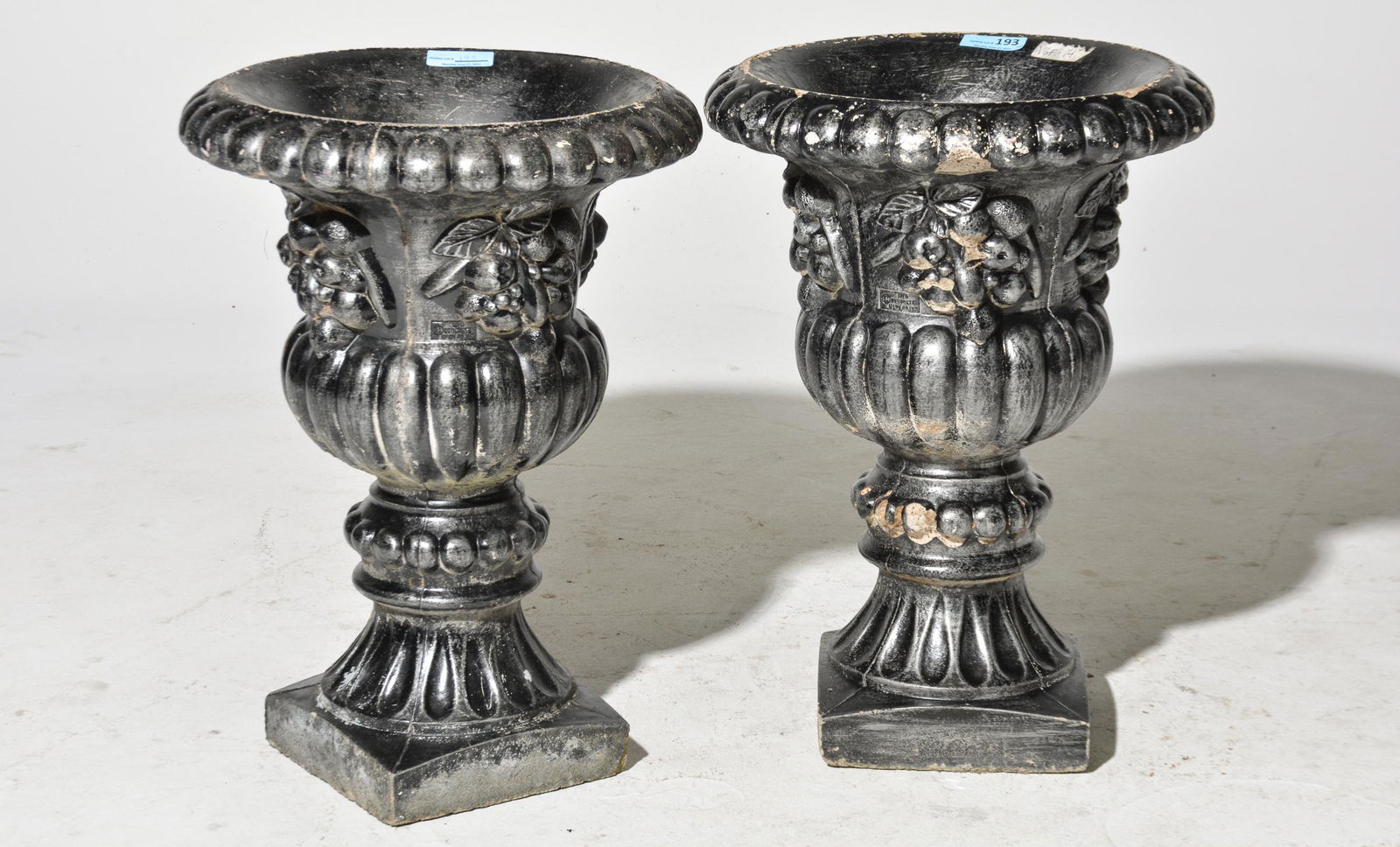 2 Painted Concrete Planters (1 of 4)