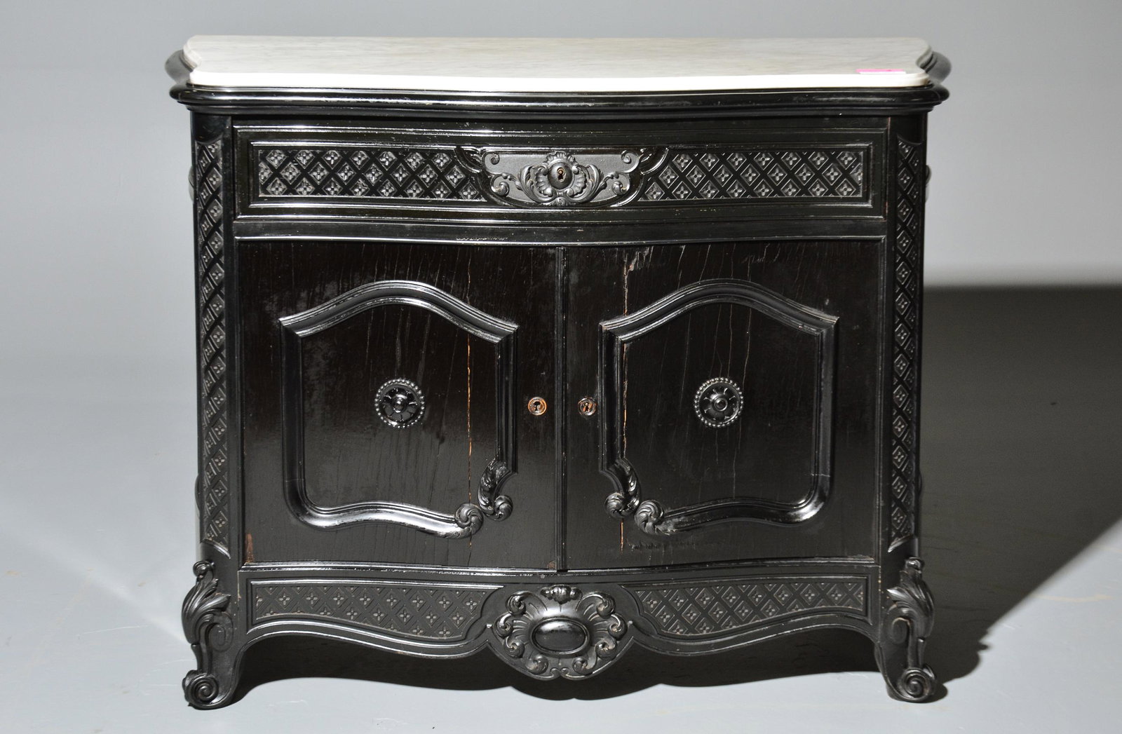 Napoleon III Style White Marble Top Buffet (1 of 10)