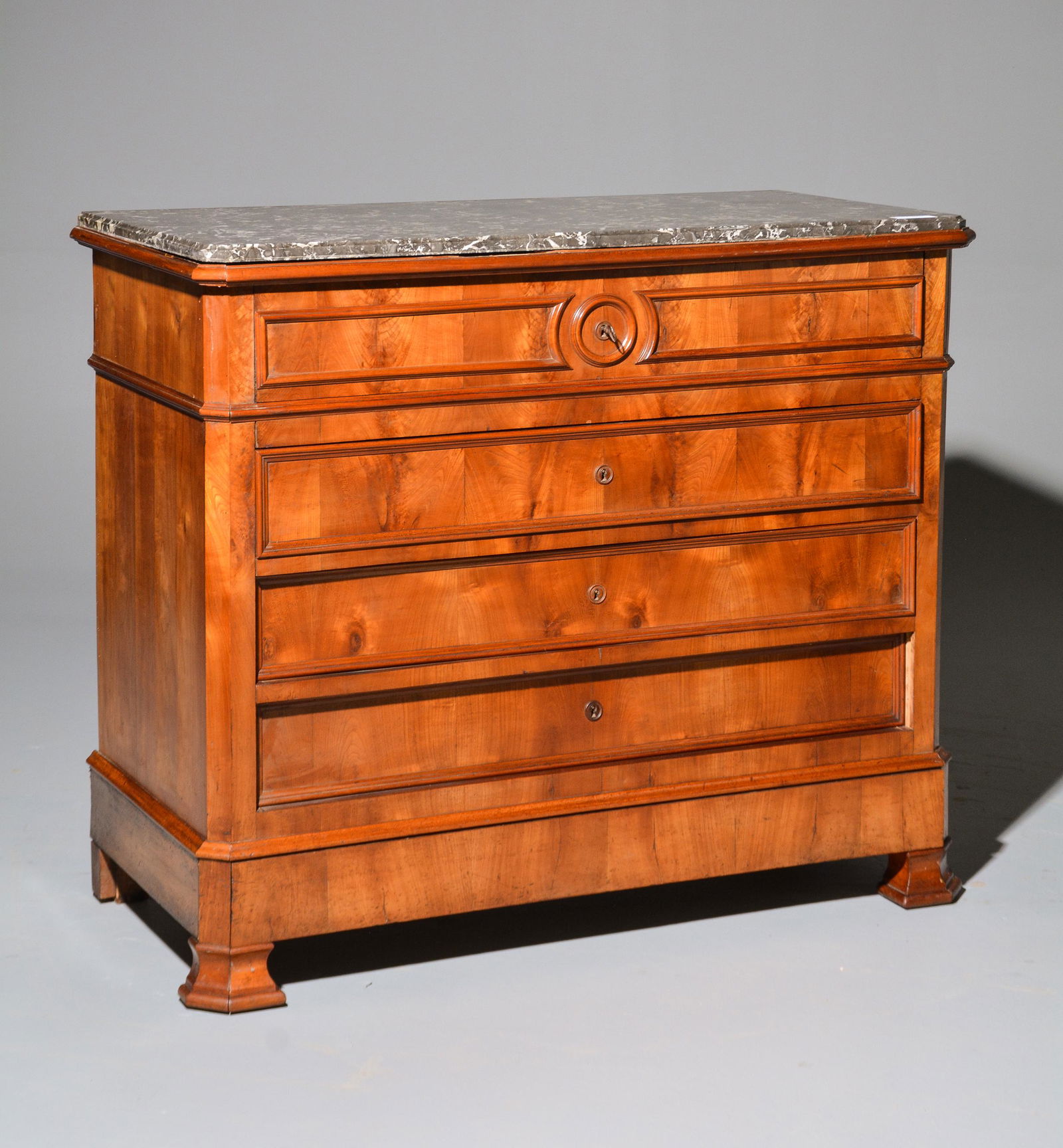Louis Philippe Style Walnut Marble Top Commode (1 of 7)
