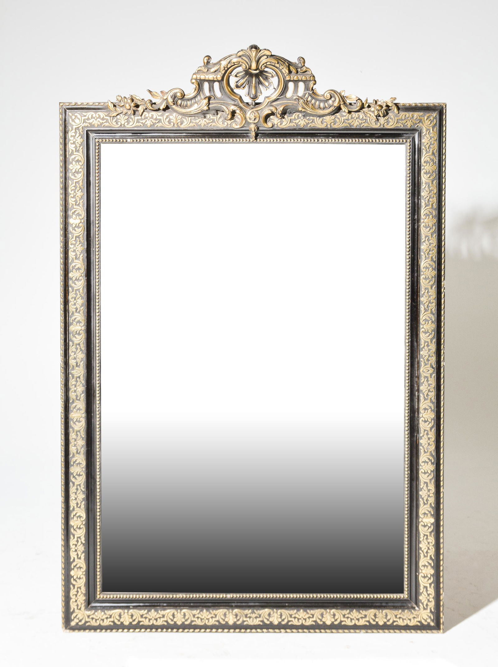 Napoleon III Style Gold / Black Framed Mirror (1 of 6)